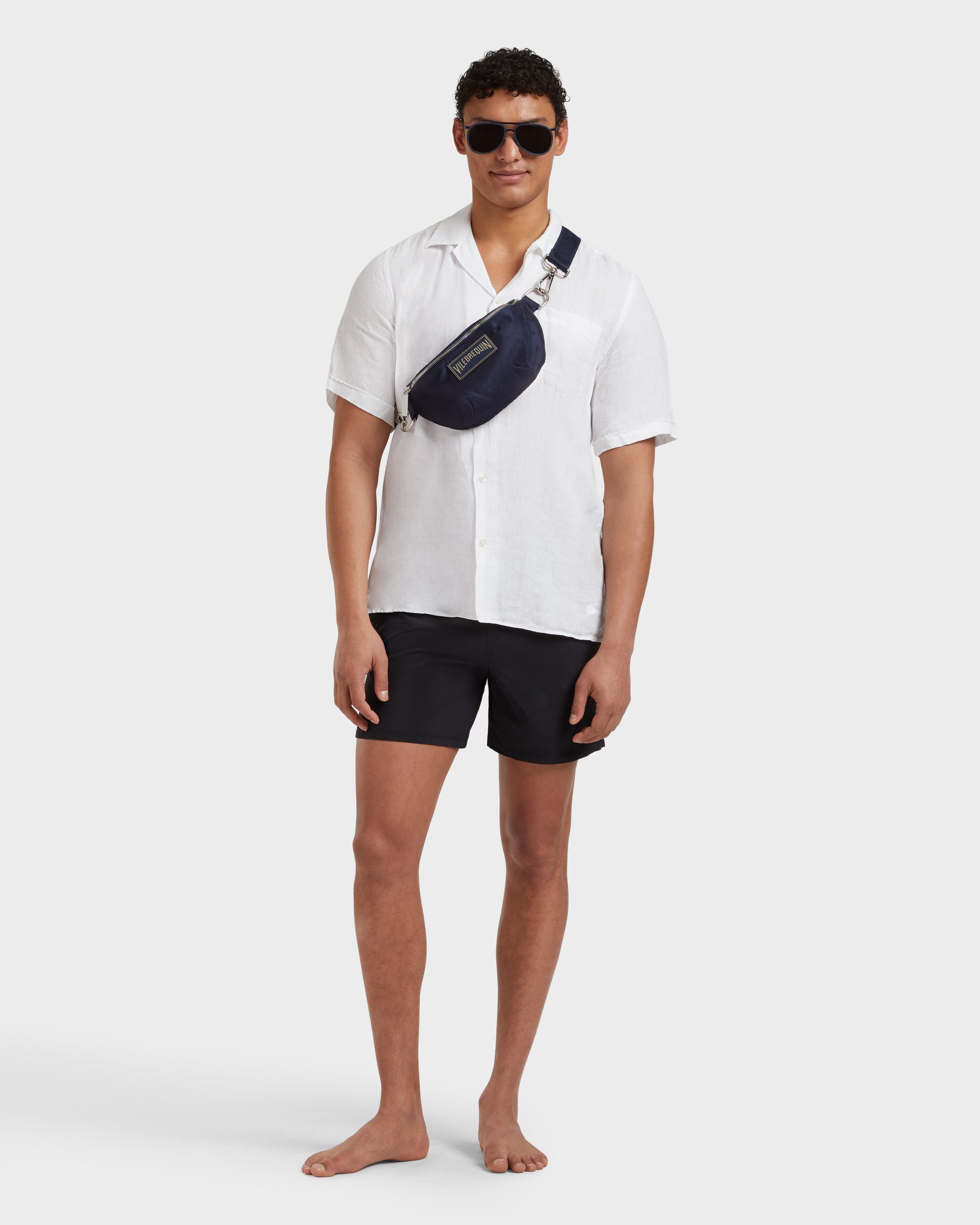 Vilebrequin Men Linen Shirt Solid - White Website | HARH9U10