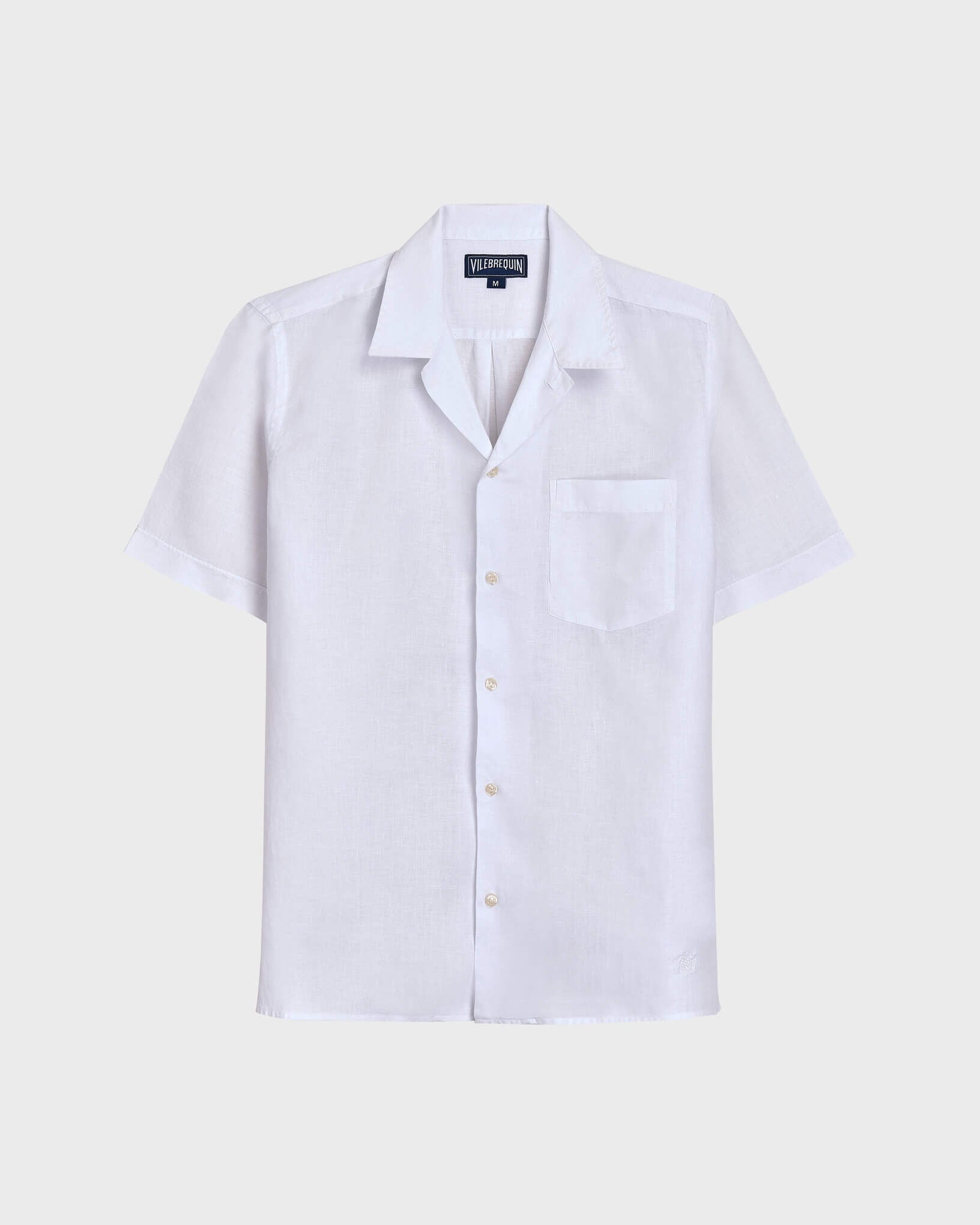 Vilebrequin Men Linen Shirt Solid - White Website | HARH9U10