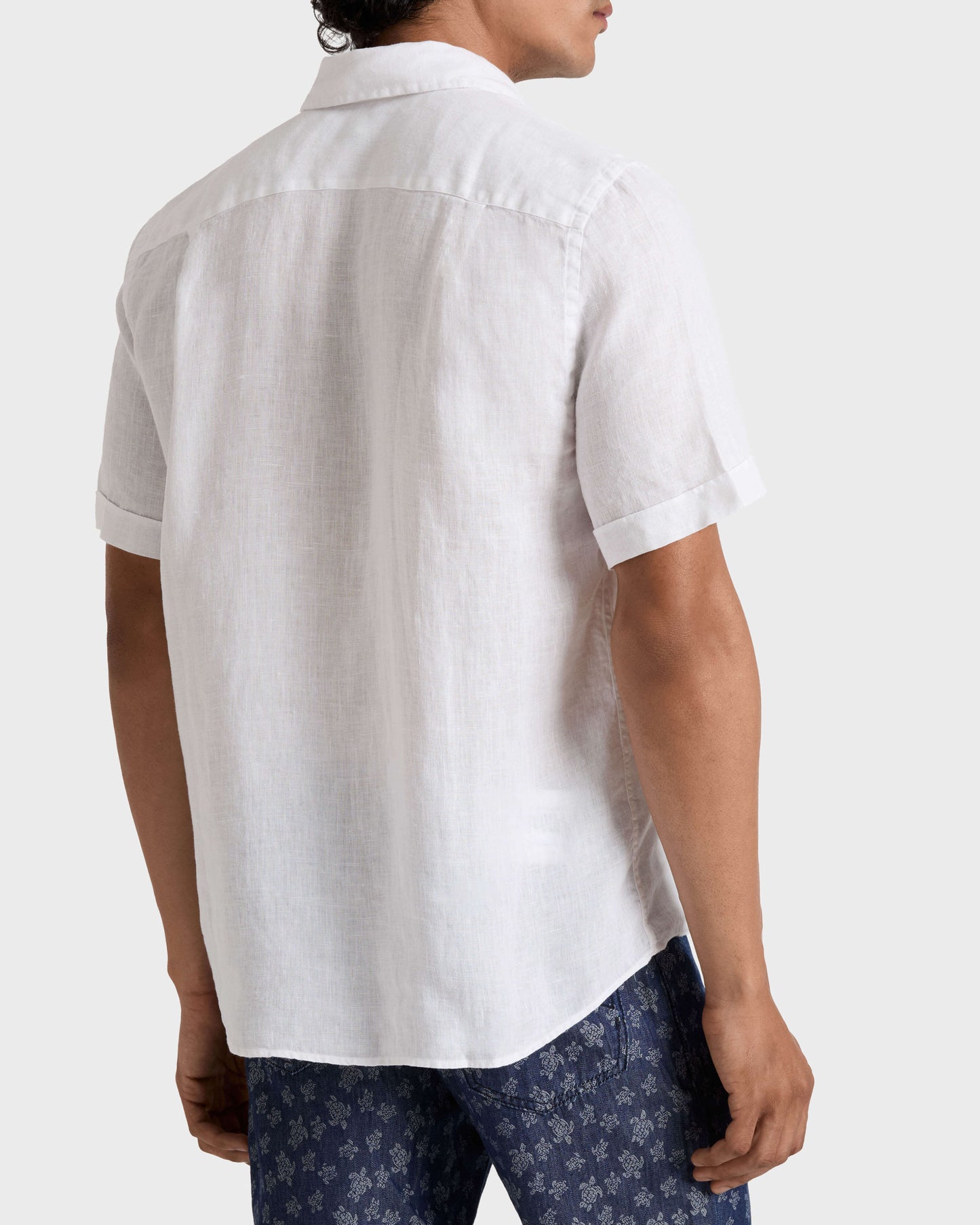 Vilebrequin Men Linen Shirt Solid - White Website | RBSDU102