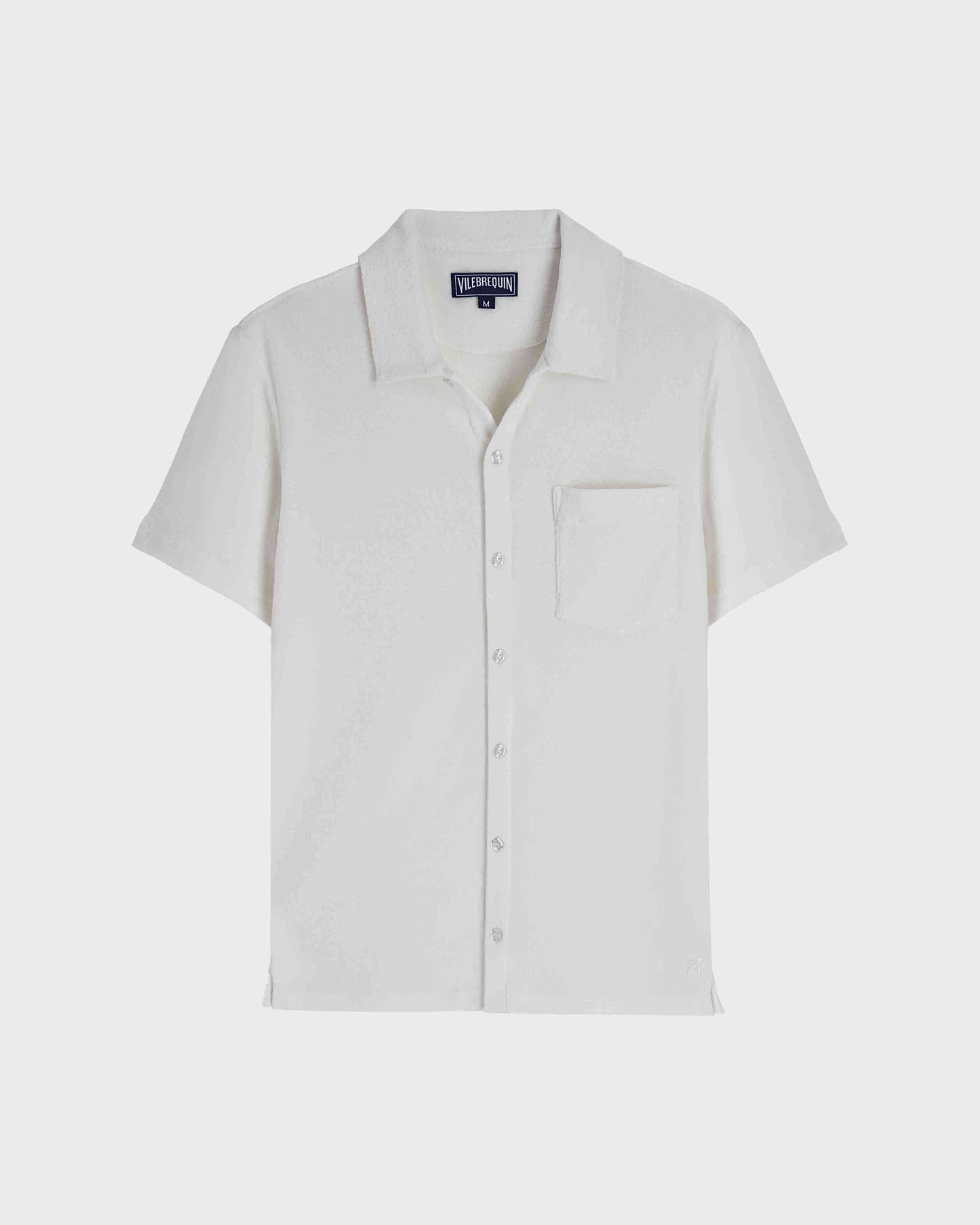 Vilebrequin Men Cotton Bowling Shirt Solid - Beige Chalk Shirt