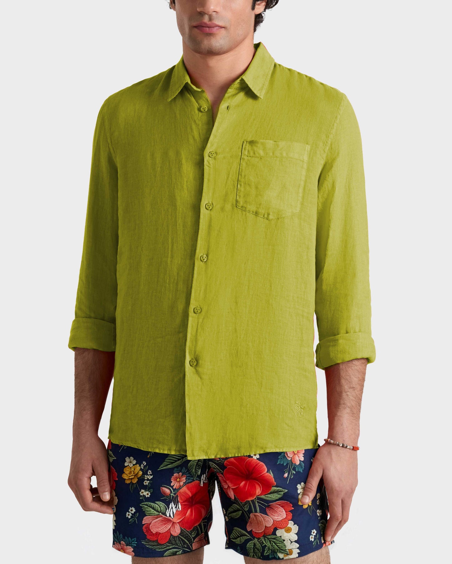 Vilebrequin Men Linen Shirt Solid