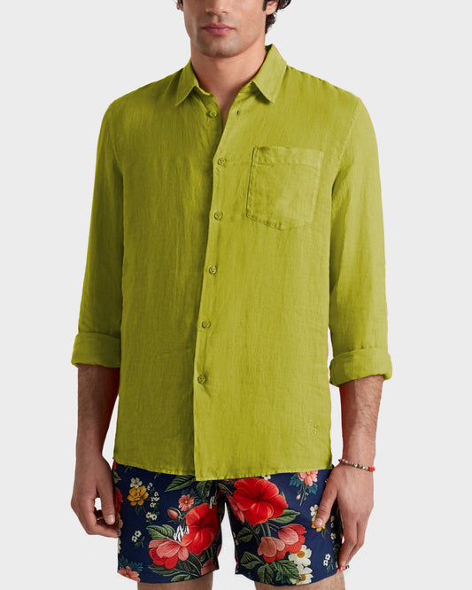 Vilebrequin Men Linen Shirt Solid