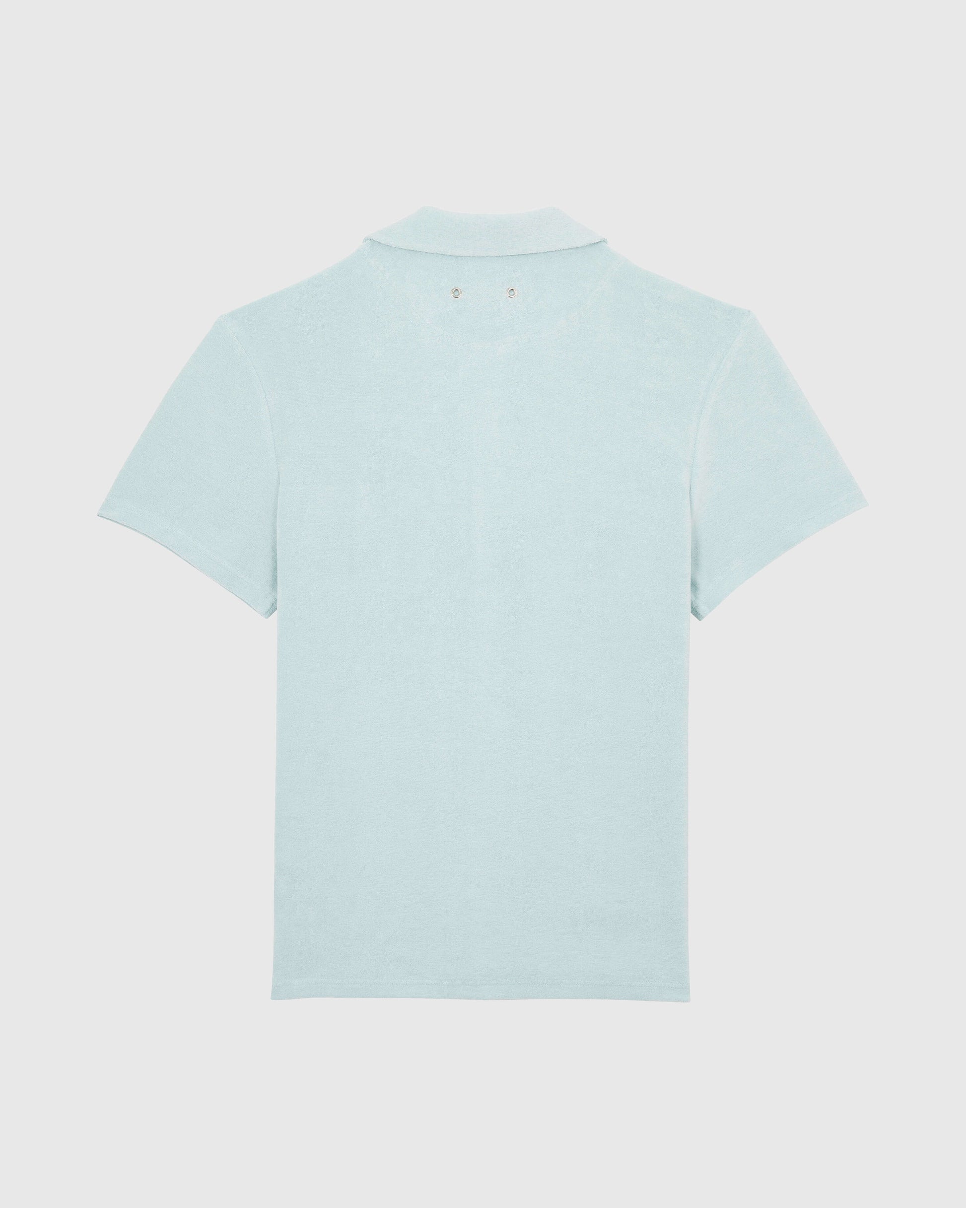 Vilebrequin Men Cotton Bowling Shirt Solid - Blue Pacific Shirt