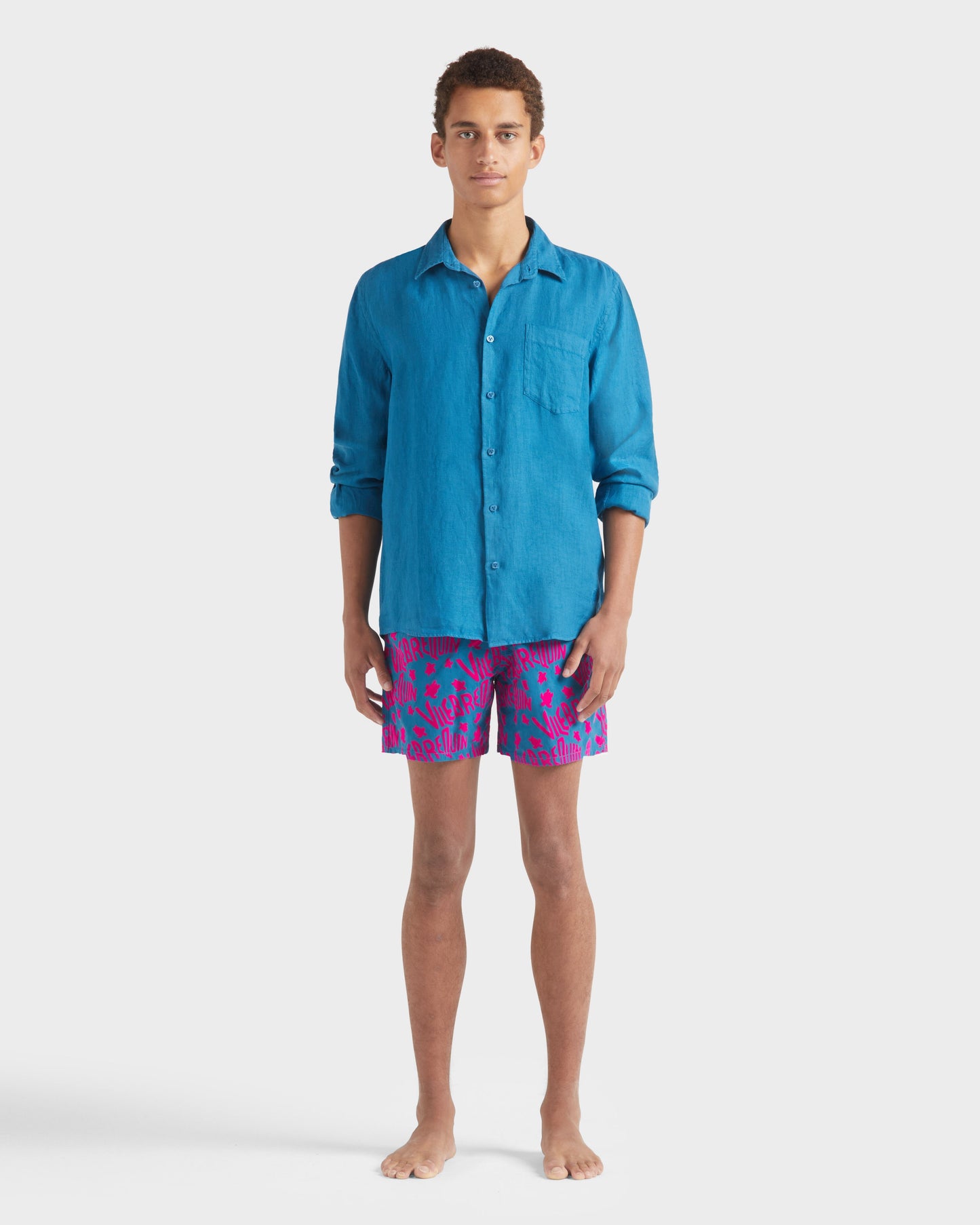 Vilebrequin Men Linen Shirt Solid | Site Vilebrequin | CRSH9U10