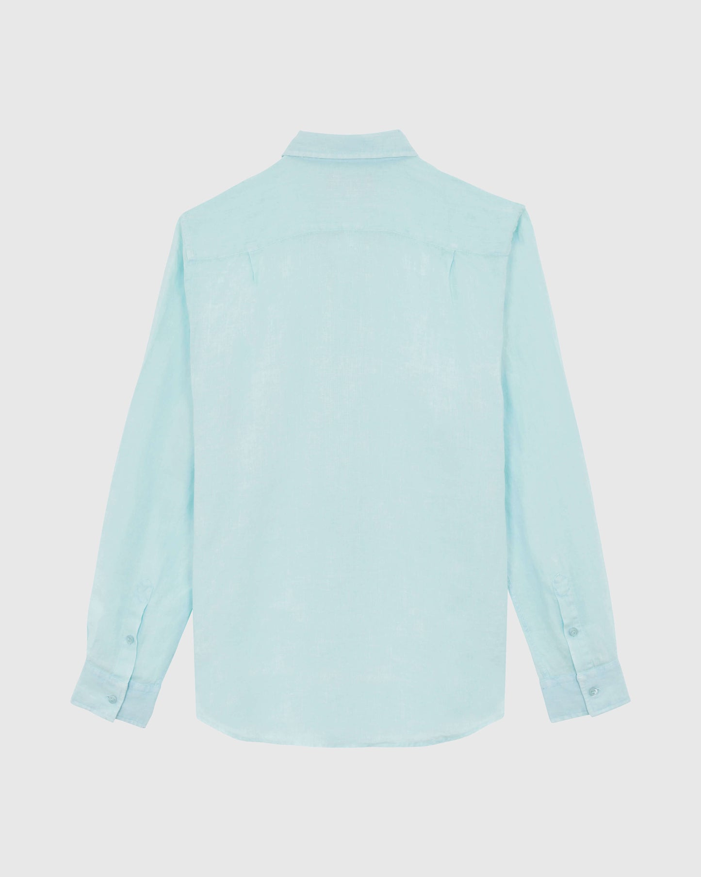 Vilebrequin Men Linen Shirt Natural dye - Blue Pacific