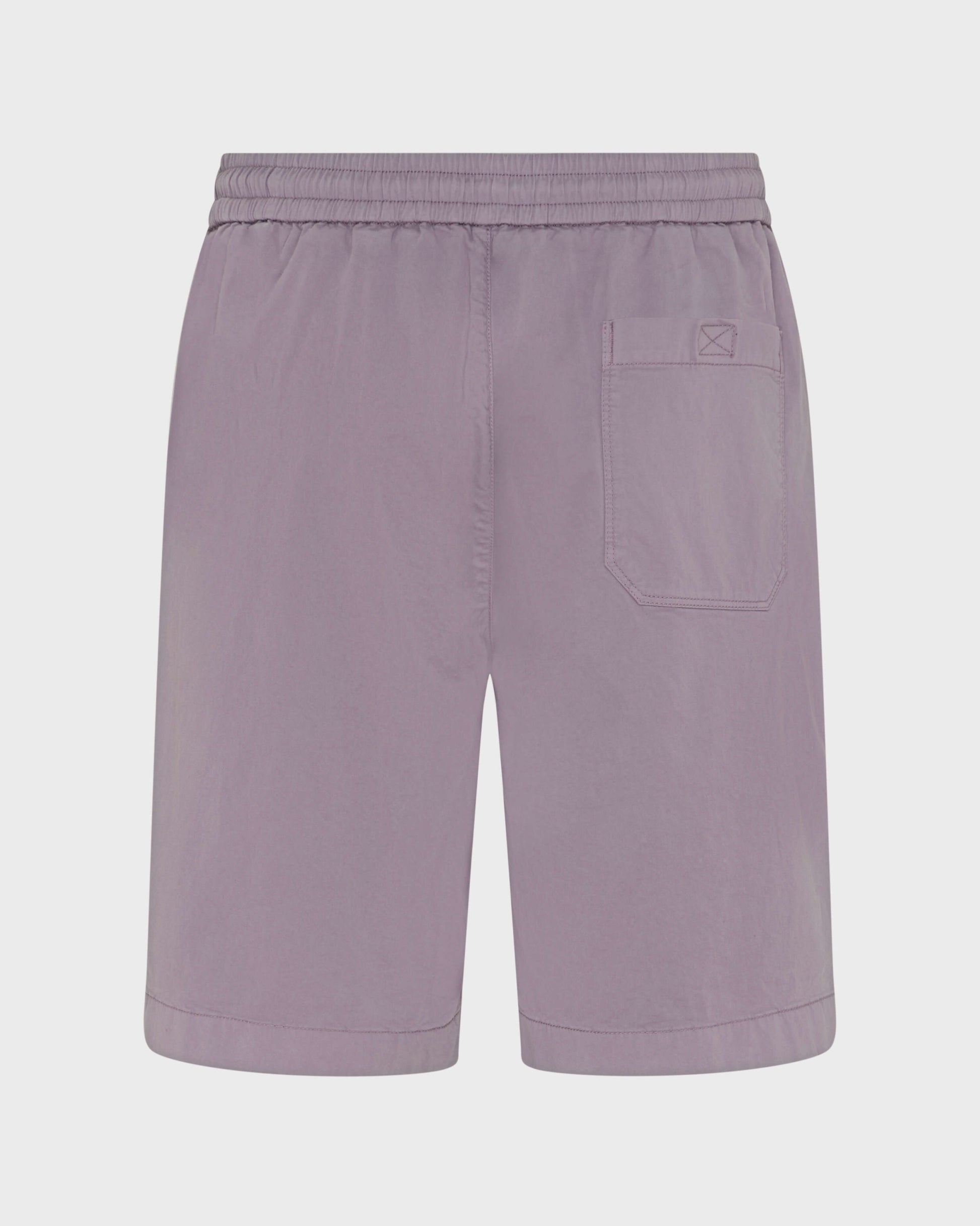 Vilebrequin Men Satin Cotton Elastic waist Bermuda Shorts Solid - Purple Ouragan