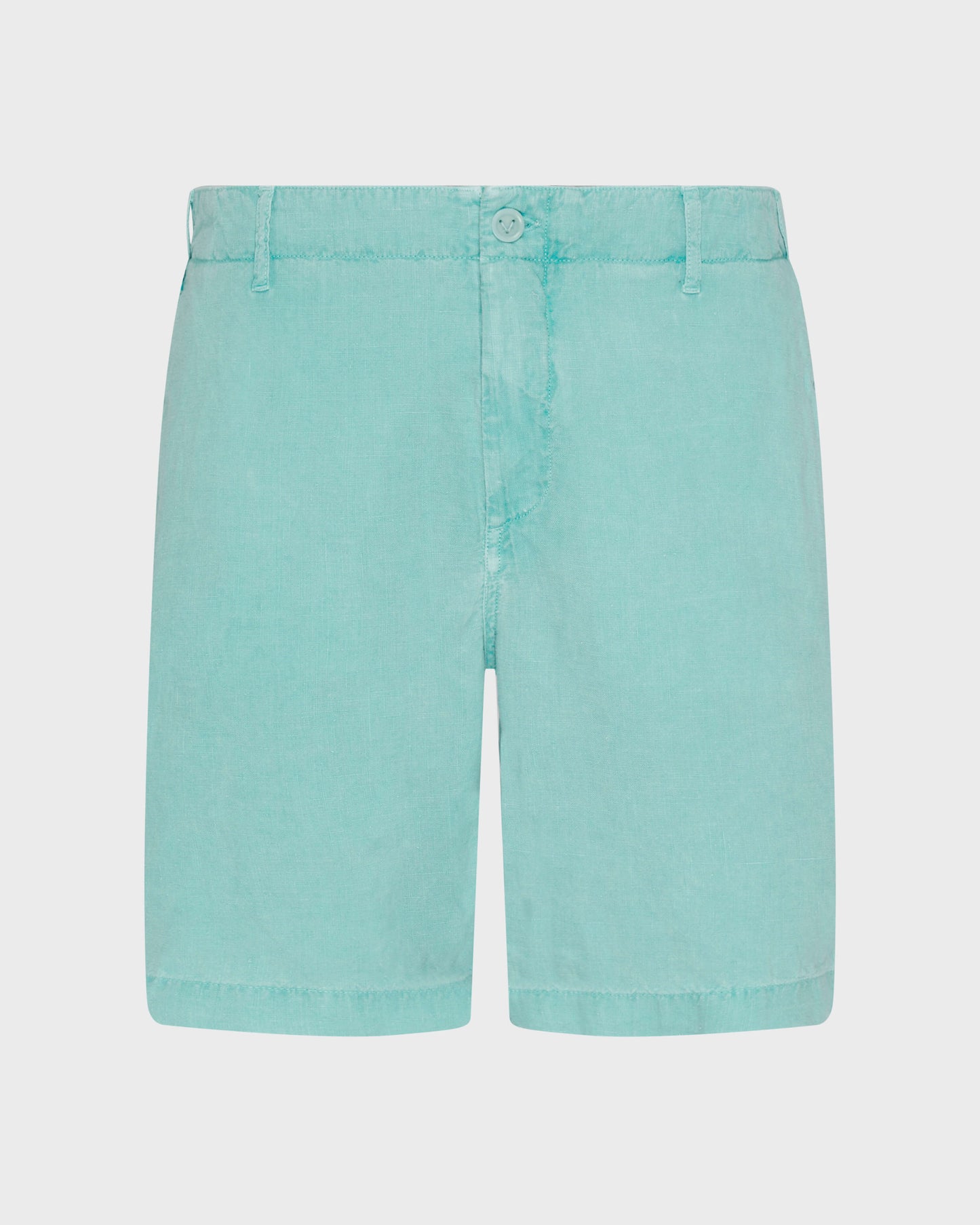 Vilebrequin Men Mineral Dye Linen Bermuda Shorts - Green Aventurine