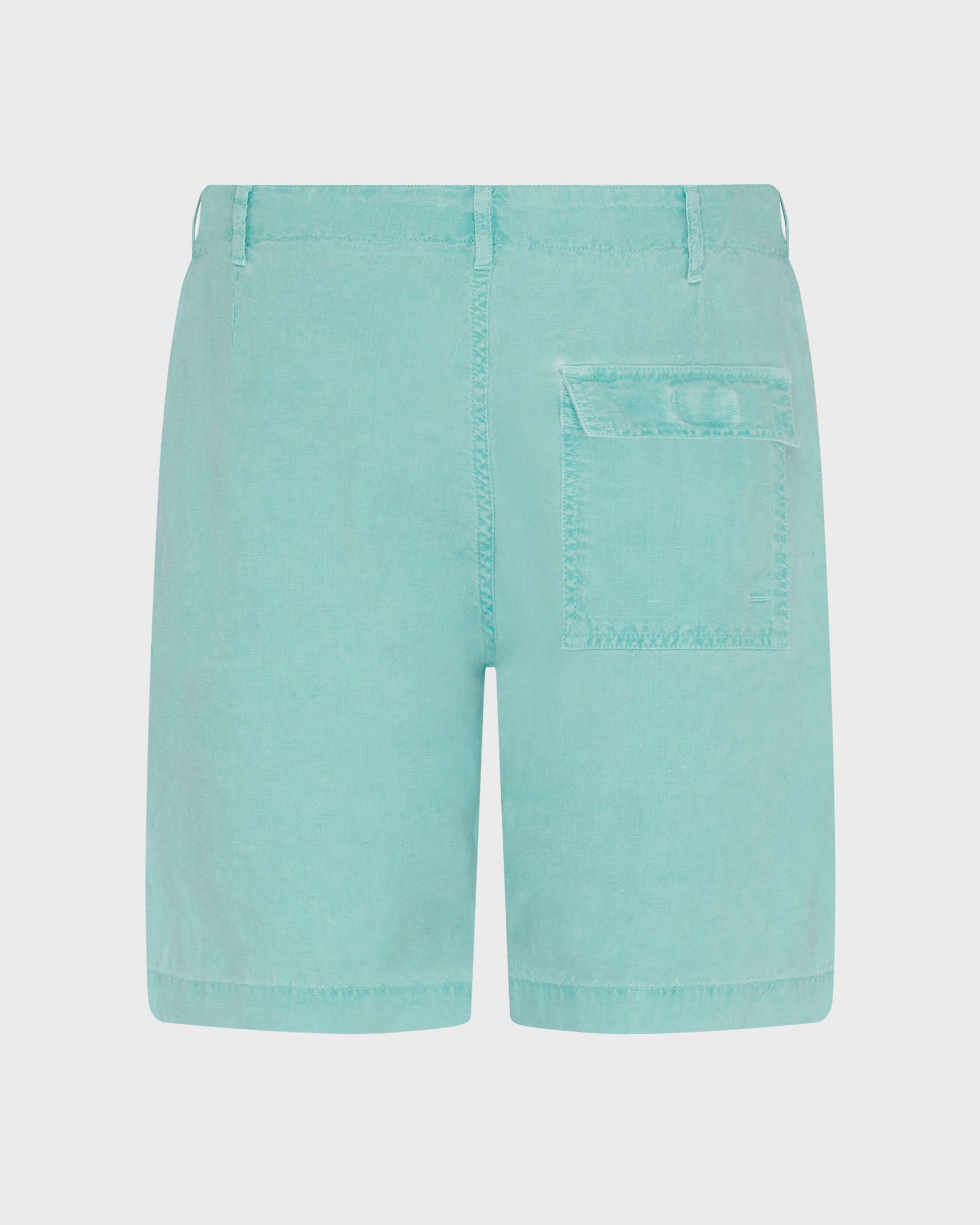 Vilebrequin Men Mineral Dye Linen Bermuda Shorts - Green Aventurine