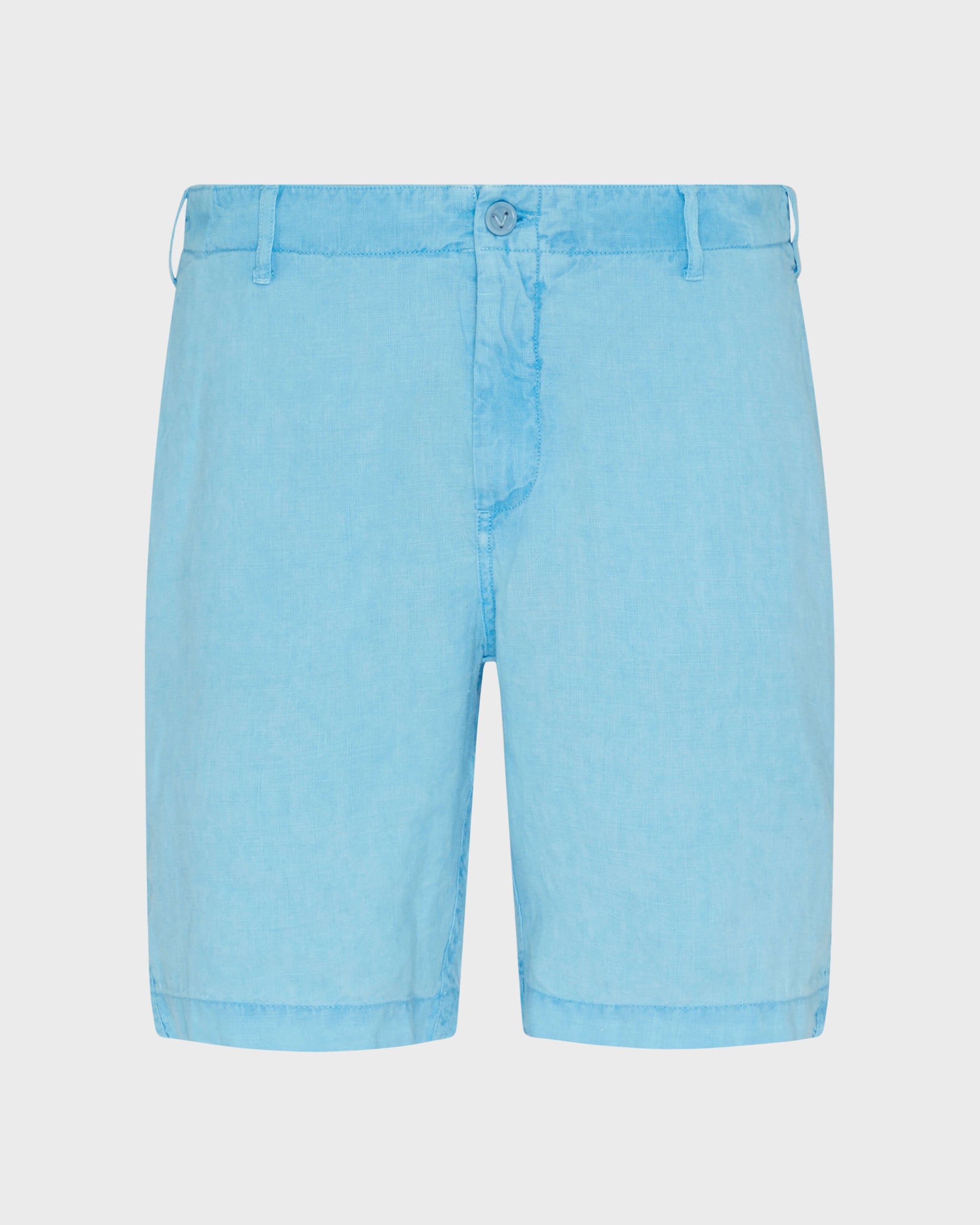 Vilebrequin Men Mineral Dye Linen Bermuda Shorts - Blue Larimar