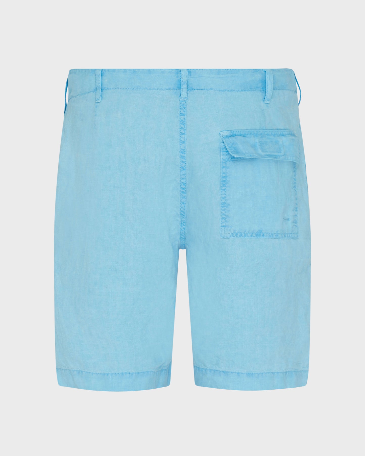 Vilebrequin Men Mineral Dye Linen Bermuda Shorts - Blue Larimar
