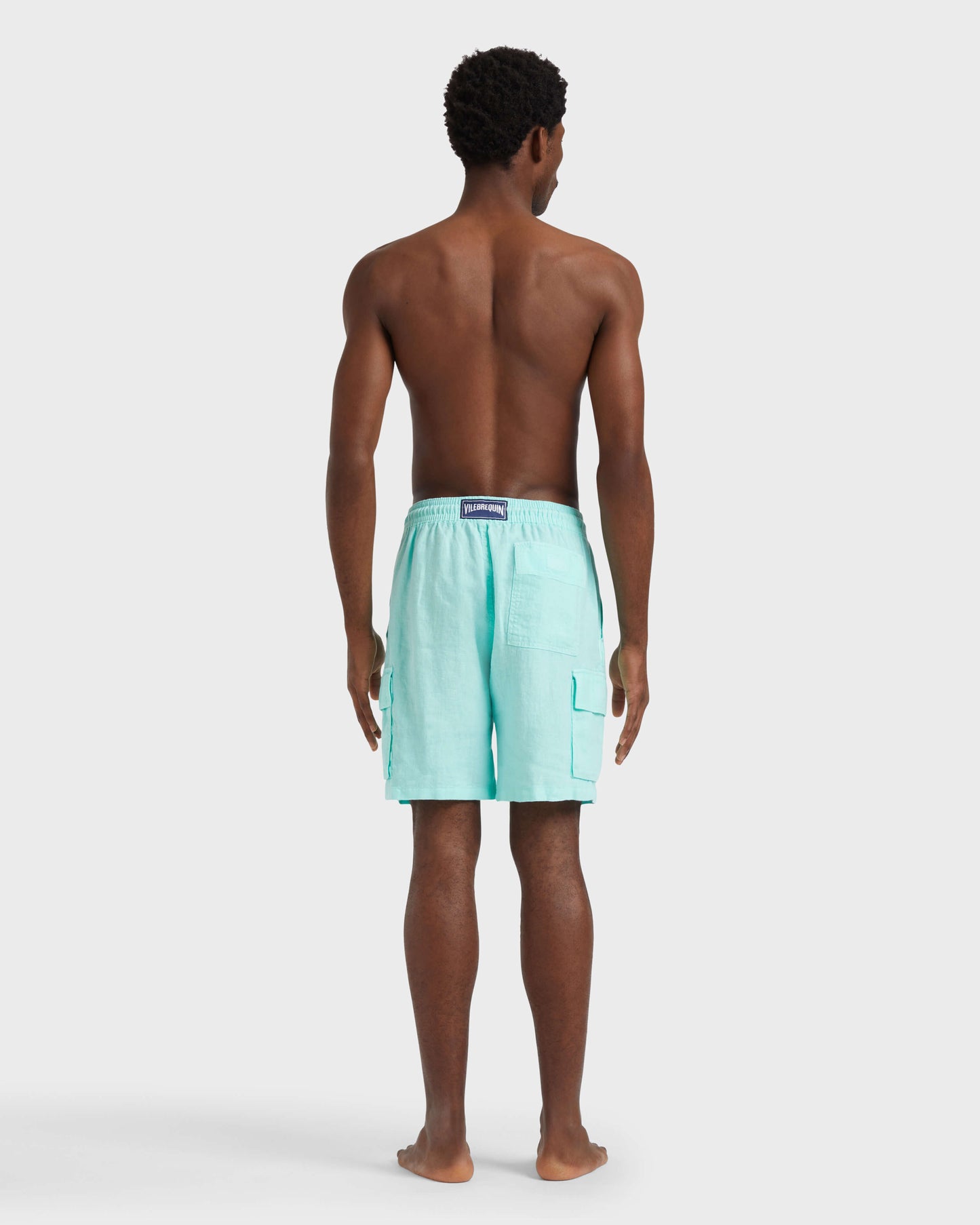 Vilebrequin Men Linen Bermuda Shorts Cargo Pockets | Site Vilebrequin | BAIU3U01