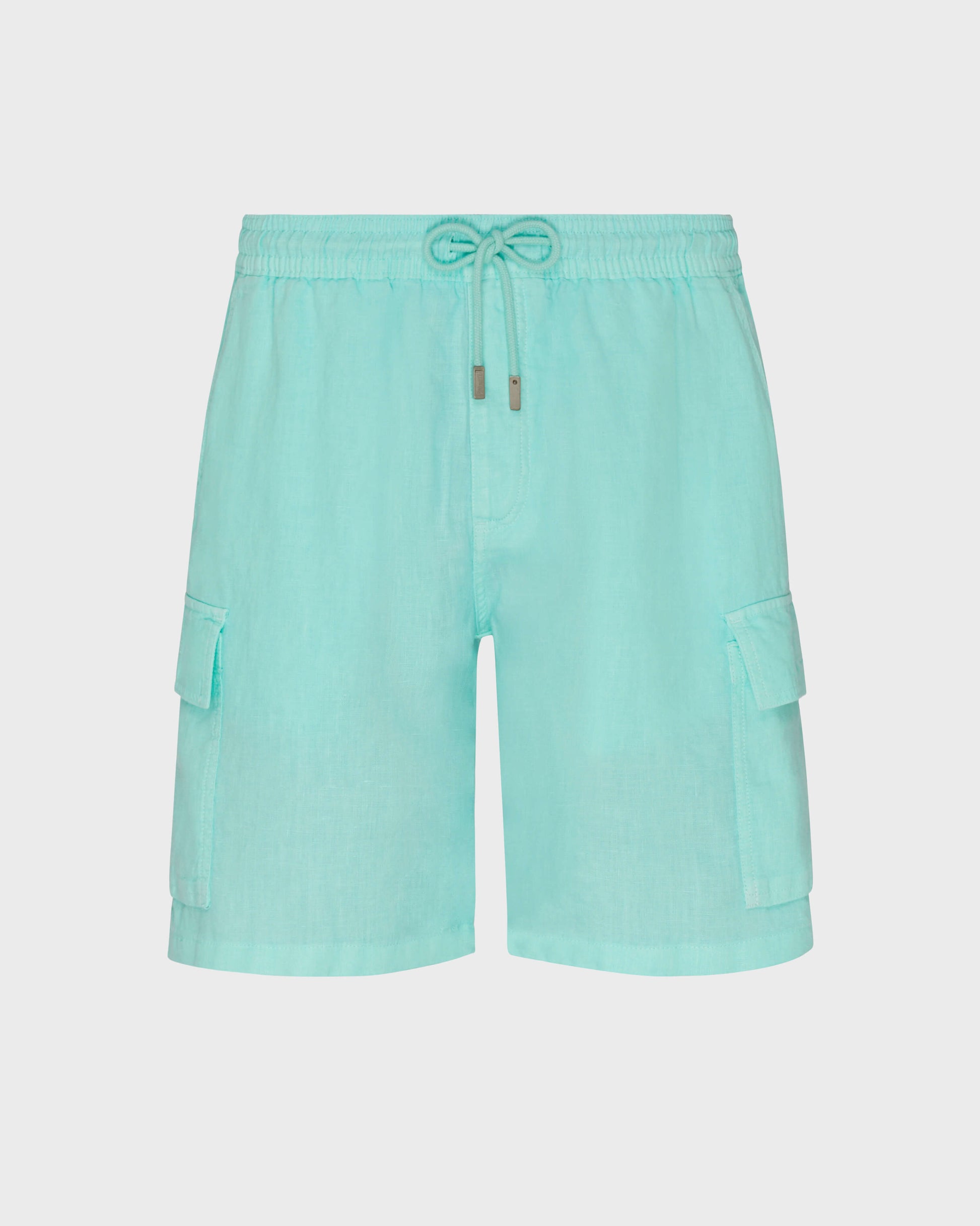 Vilebrequin Men Linen Bermuda Shorts Cargo Pockets | Site Vilebrequin | BAIU3U01
