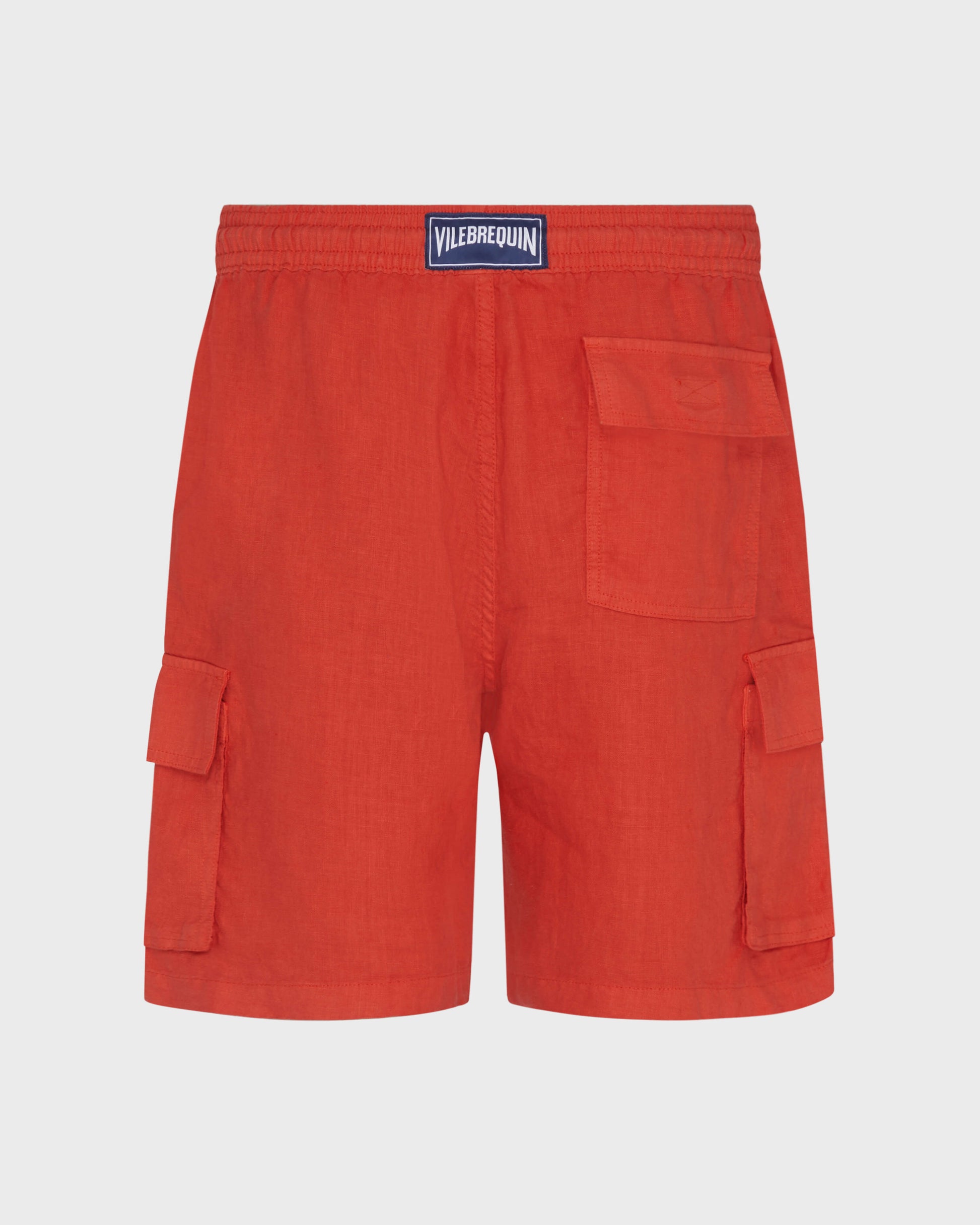 Vilebrequin Men Linen Bermuda Shorts Cargo Pockets | Site Vilebrequin | BAIU3U01