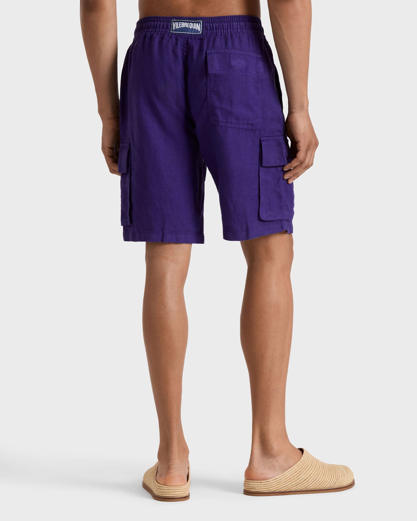 Vilebrequin Men Linen Bermuda Shorts Cargo Pockets | Site Vilebrequin | BAIU3U01