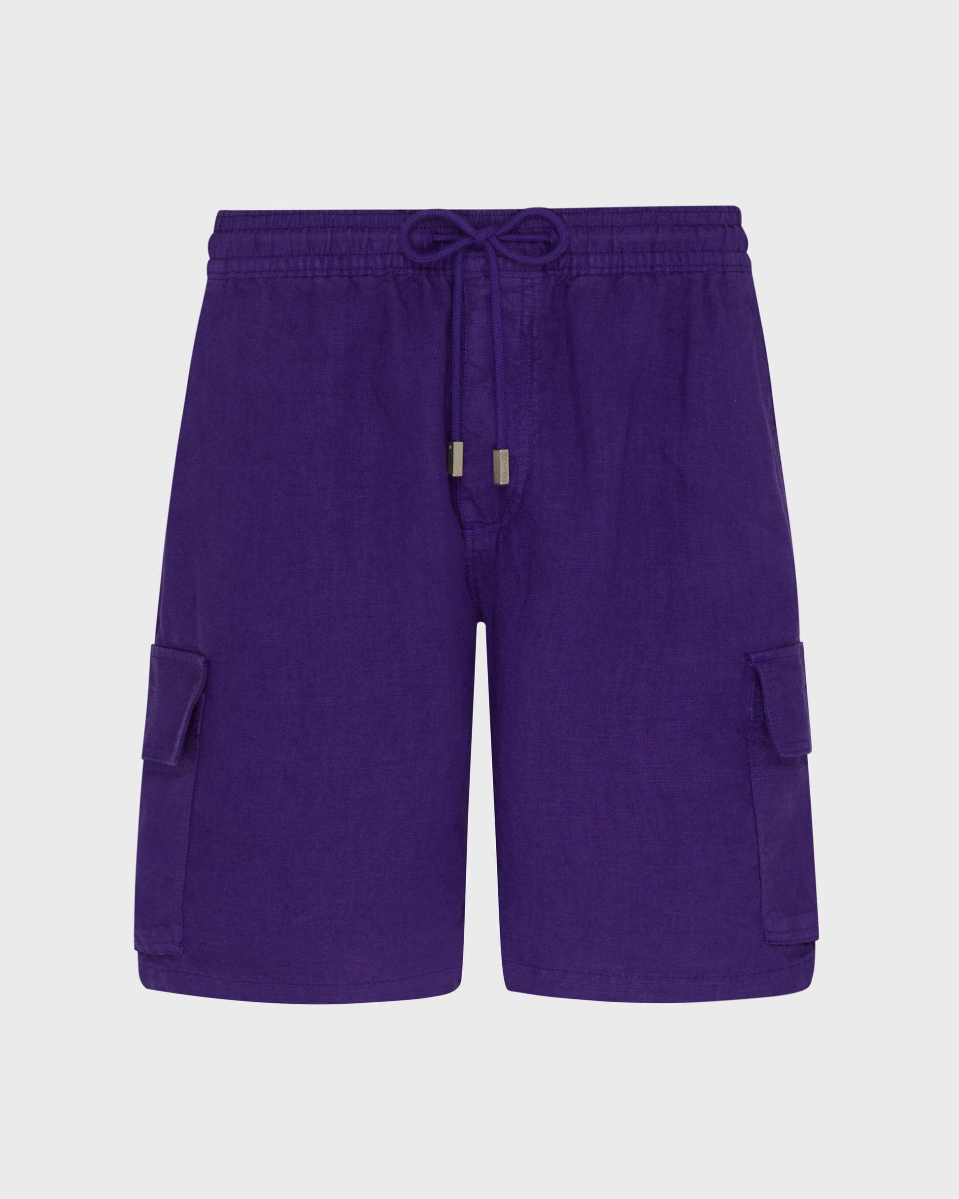 Vilebrequin Men Linen Bermuda Shorts Cargo Pockets | Site Vilebrequin | BAIU3U01