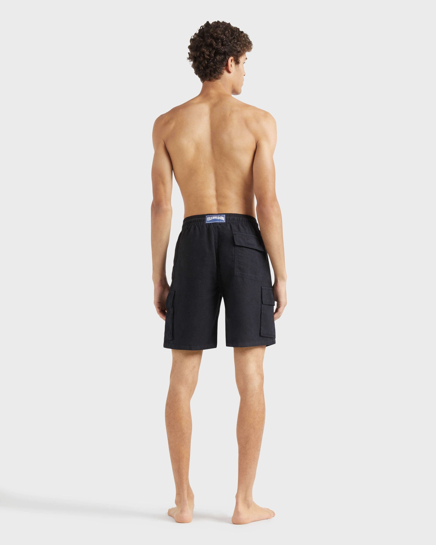 Vilebrequin Men Linen Bermuda Shorts Cargo Pockets | Site Vilebrequin | BAIU3U01