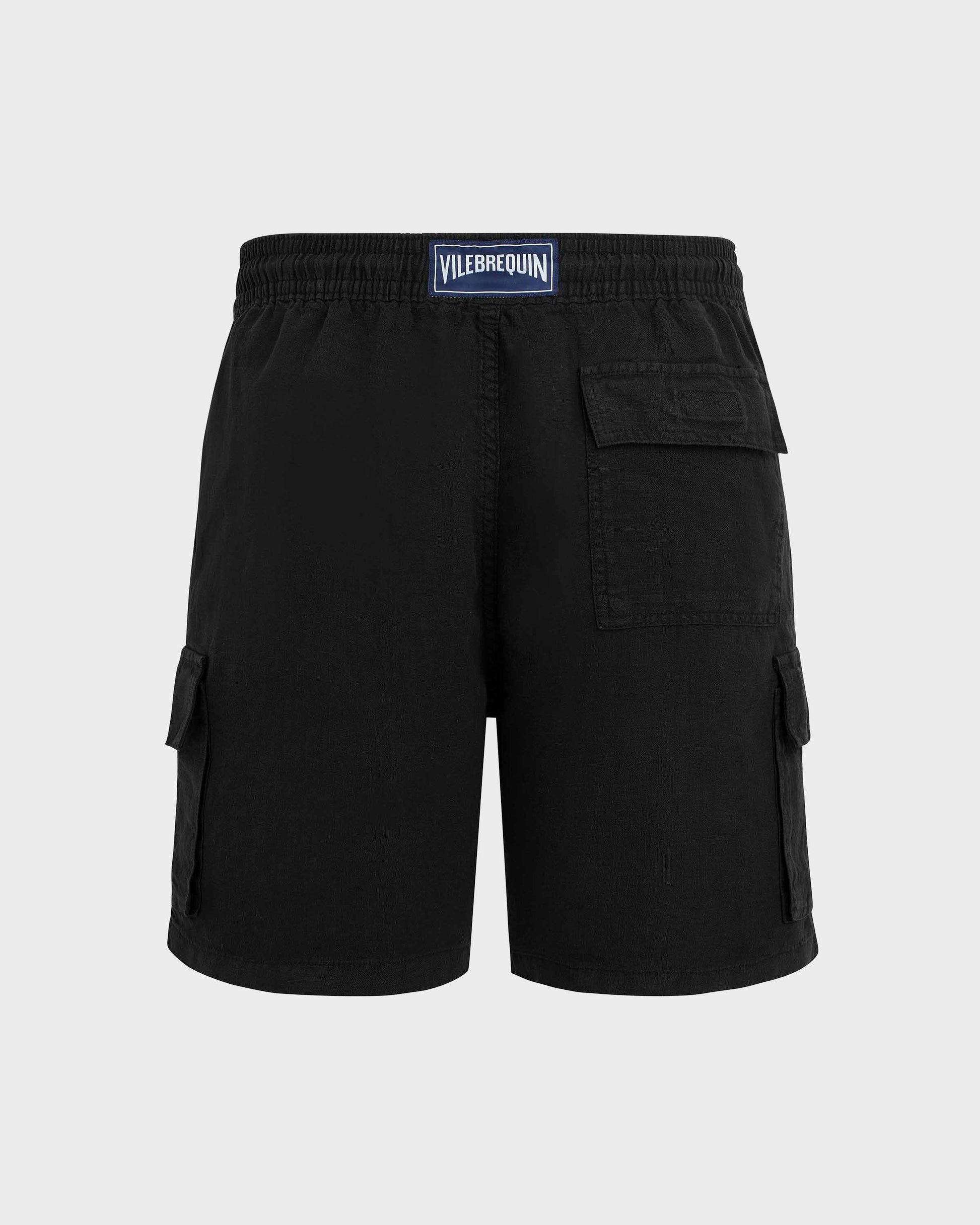 Vilebrequin Men Linen Bermuda Shorts Cargo Pockets | Site Vilebrequin | BAIU3U01
