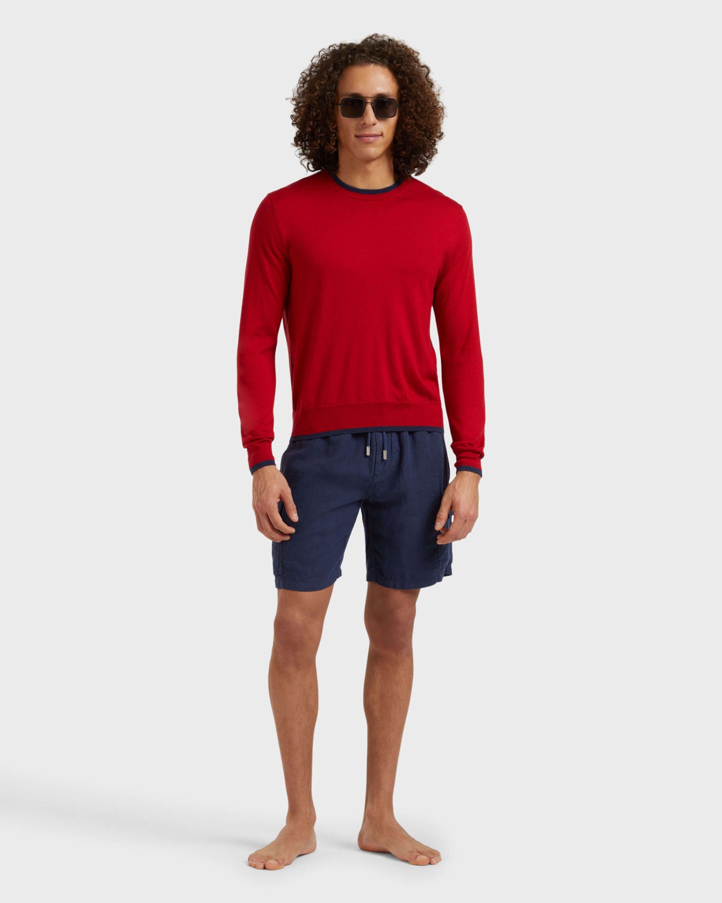 Vilebrequin Men Linen Bermuda Shorts Cargo Pockets | Site Vilebrequin | BAIU3U01