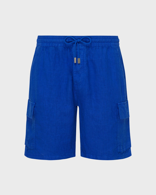 Vilebrequin Men Linen Bermuda Shorts Cargo Pockets | Site Vilebrequin | BAIU3U01
