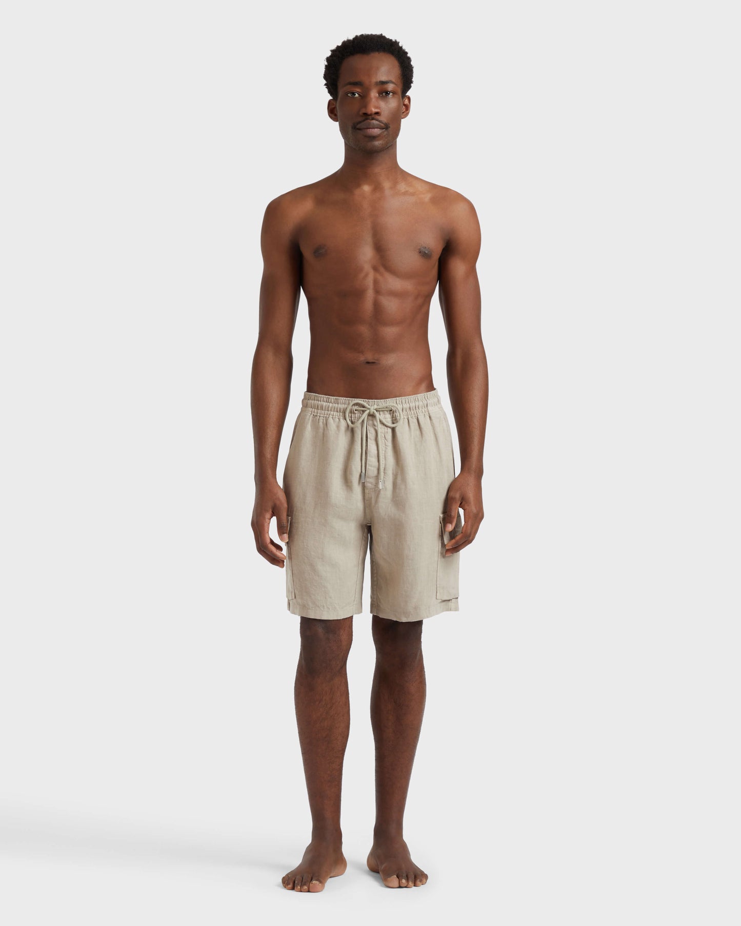 Vilebrequin Men Linen Bermuda Shorts Cargo Pockets | Site Vilebrequin | BAIU3U01