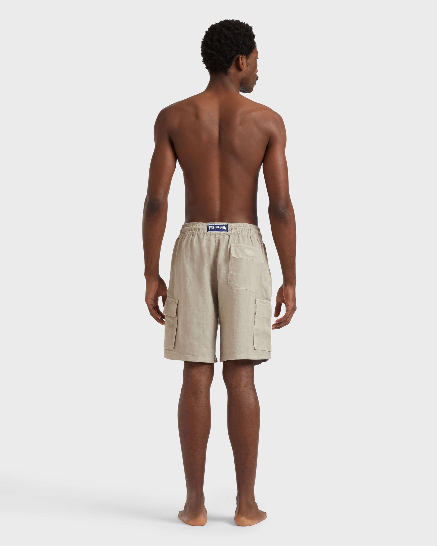 Vilebrequin Men Linen Bermuda Shorts Cargo Pockets | Site Vilebrequin | BAIU3U01