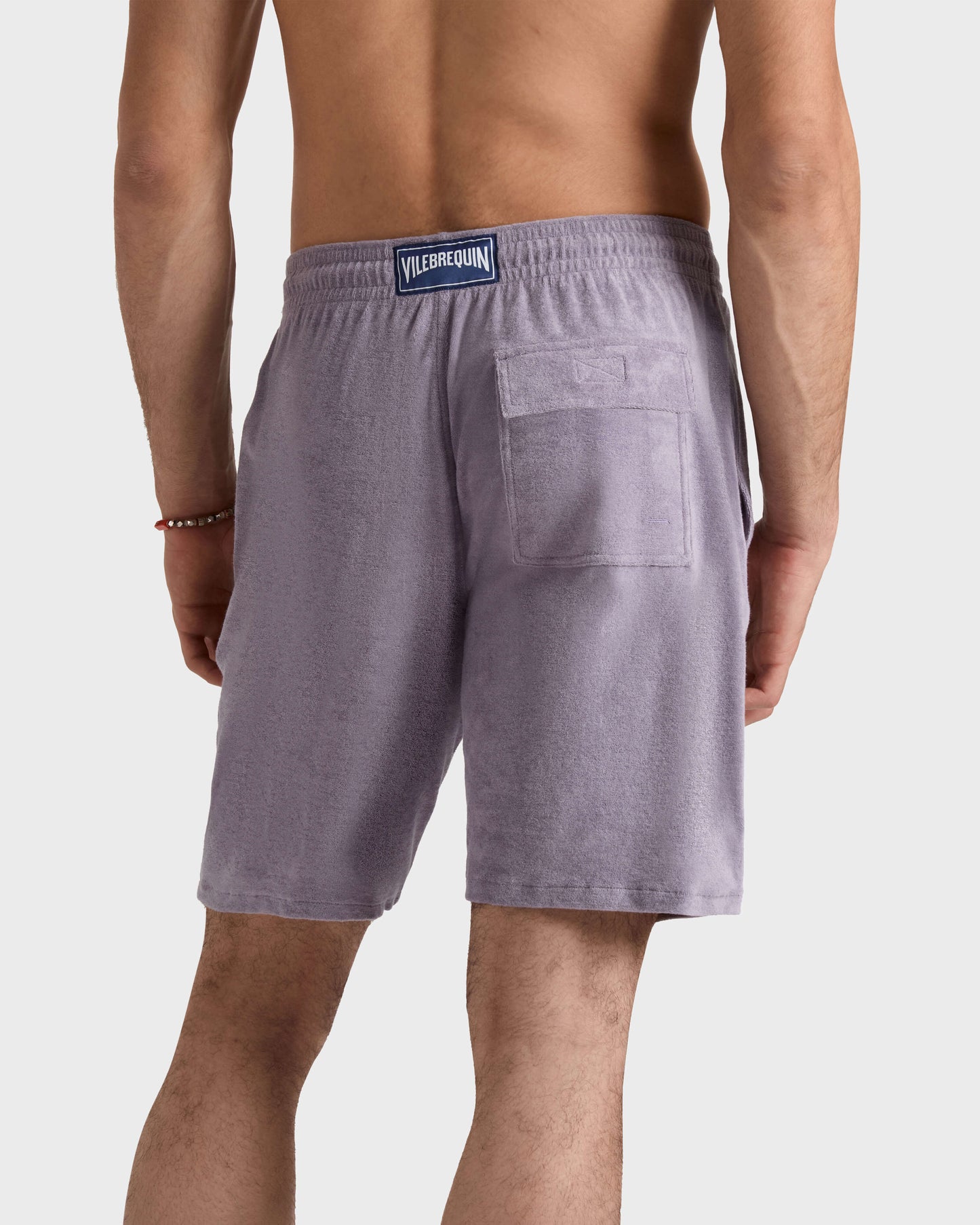 Vilebrequin Men Terry Bermuda Shorts Solid - Purple Ouragan