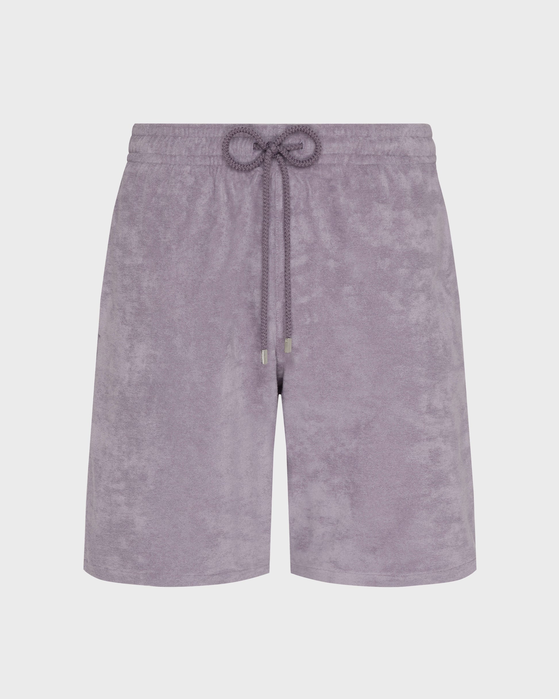 Vilebrequin Men Terry Bermuda Shorts Solid - Purple Ouragan