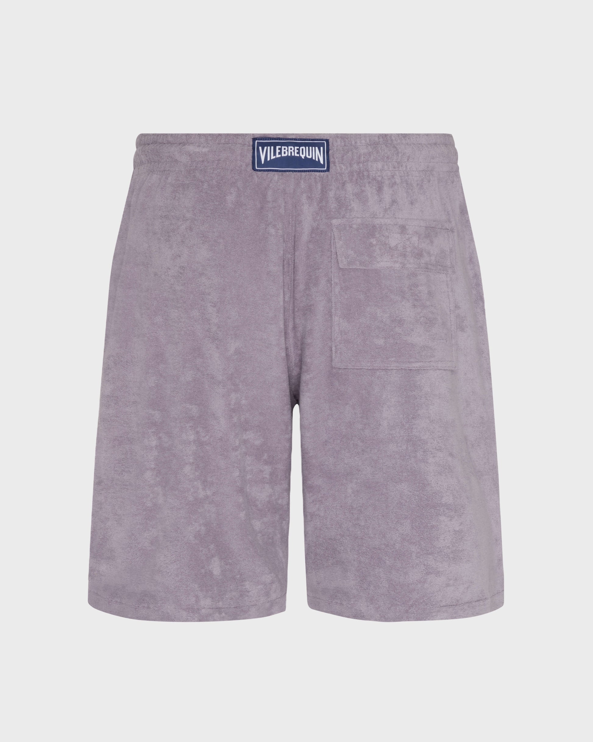 Vilebrequin Men Terry Bermuda Shorts Solid - Purple Ouragan