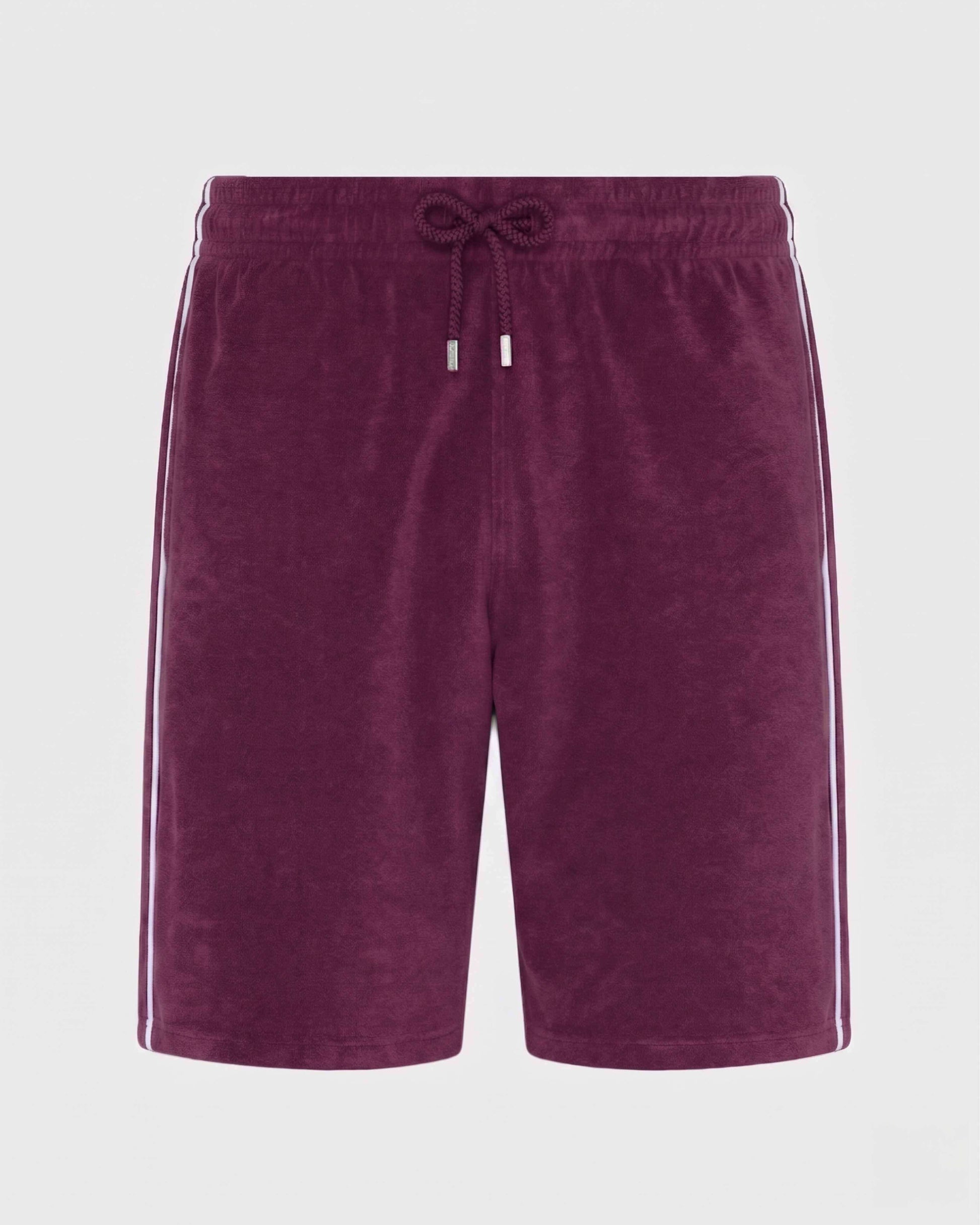 Vilebrequin Men Terry Bermuda Shorts Solid - Purple Kerala