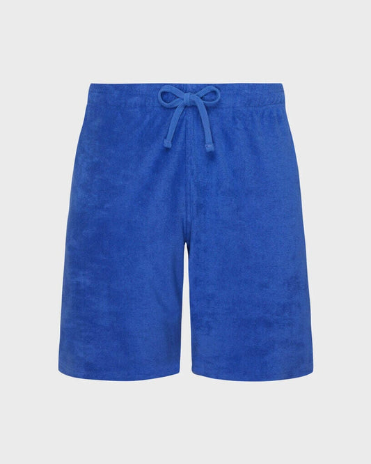 Vilebrequin Men Terry Bermuda Shorts Solid - Blue Marrakech