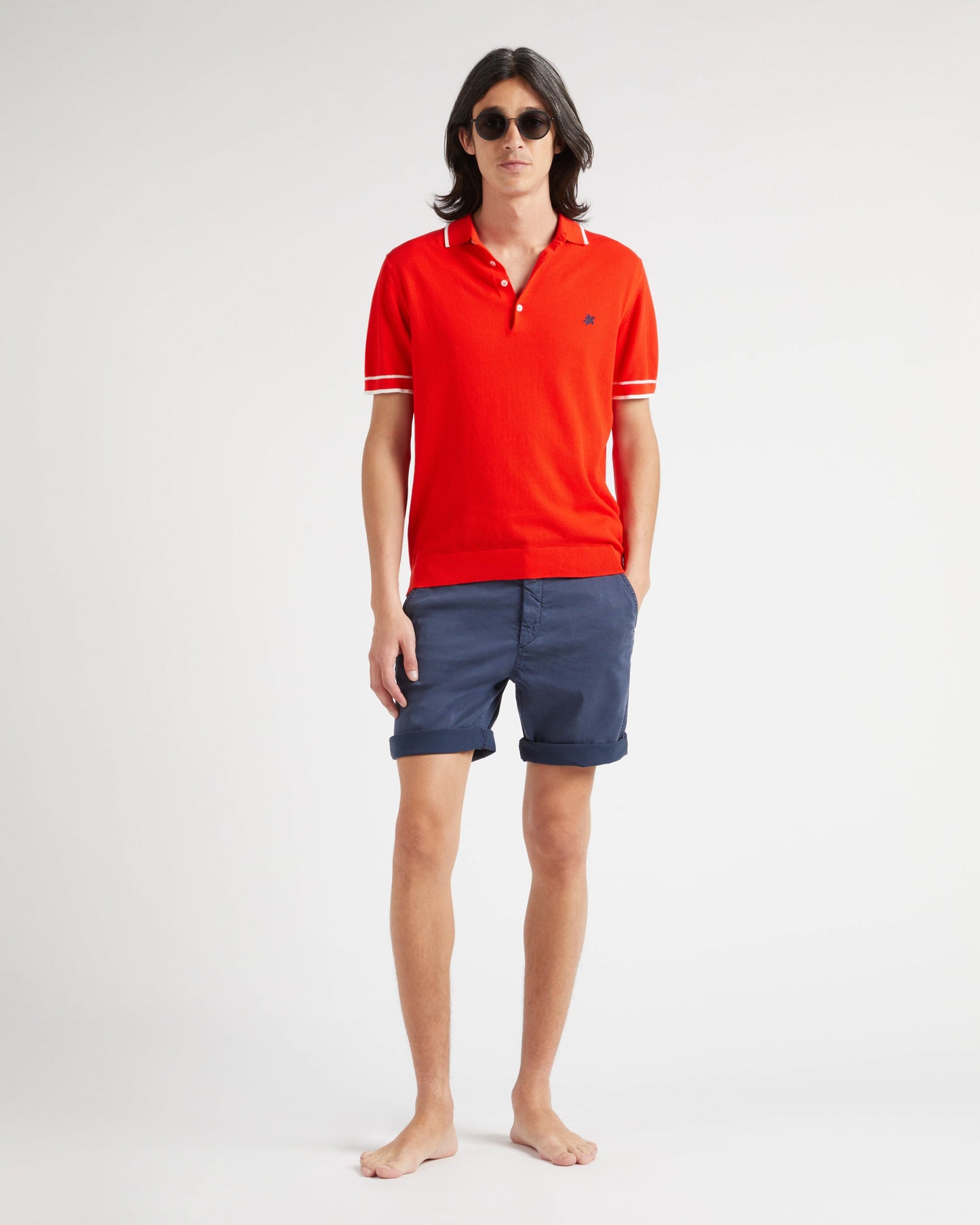 Vilebrequin Men Tencel Bermuda Shorts Solid - Blue Navy Shorts