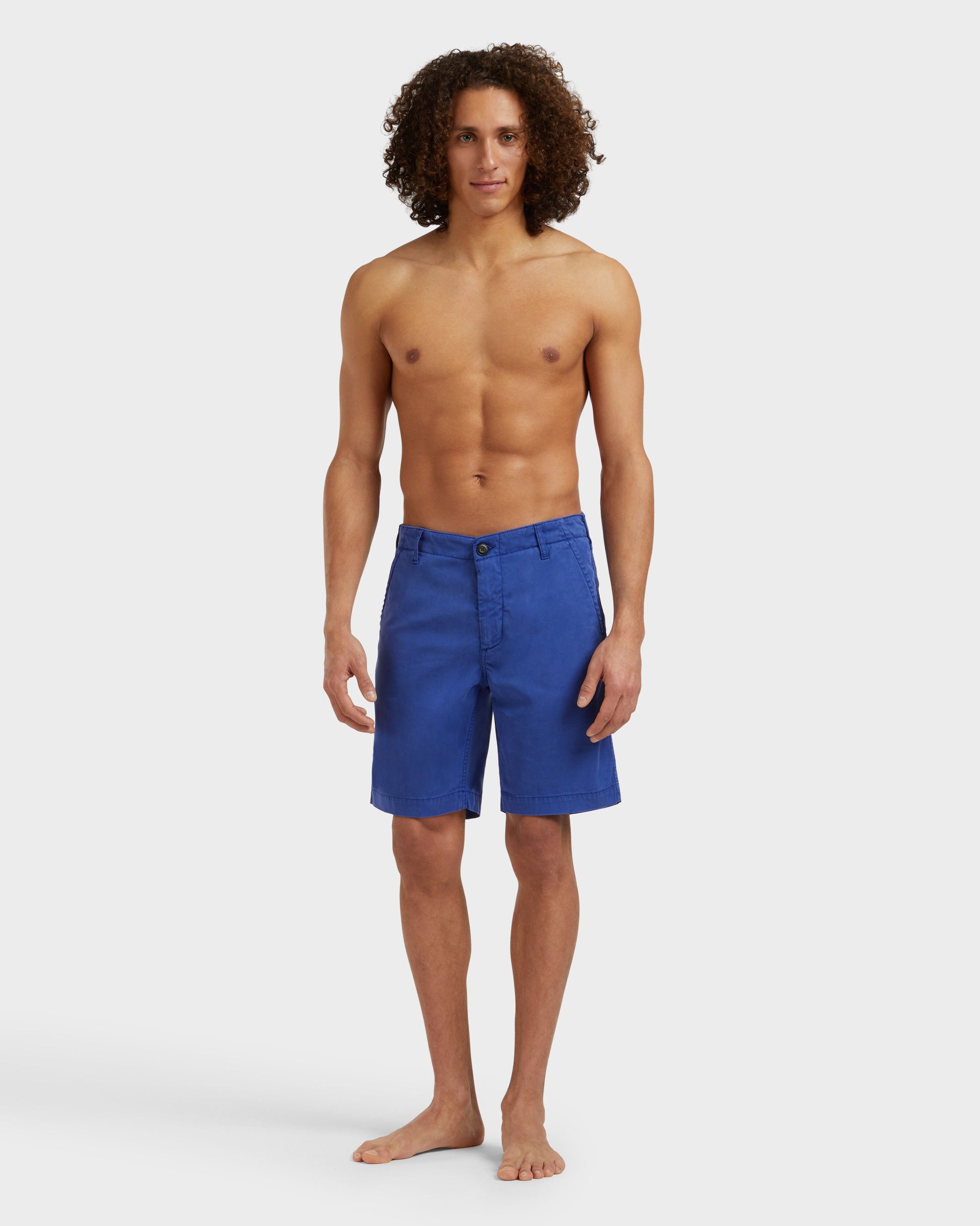 Vilebrequin Men Tencel Gabardine Bermuda Shorts - Blue Marrakech