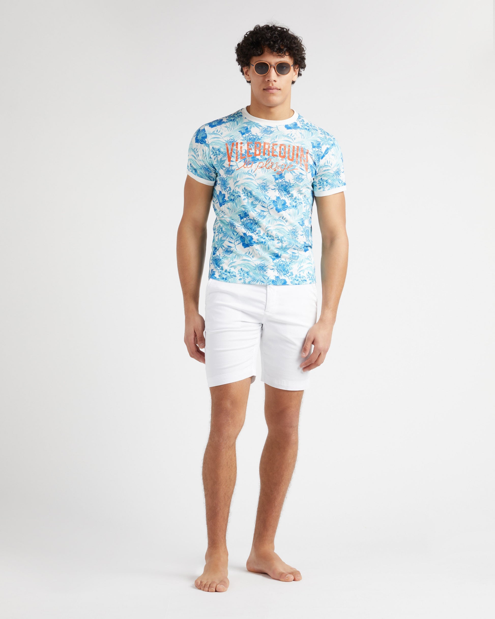 Vilebrequin Men Tencel Bermuda Shorts Solid - White Shorts