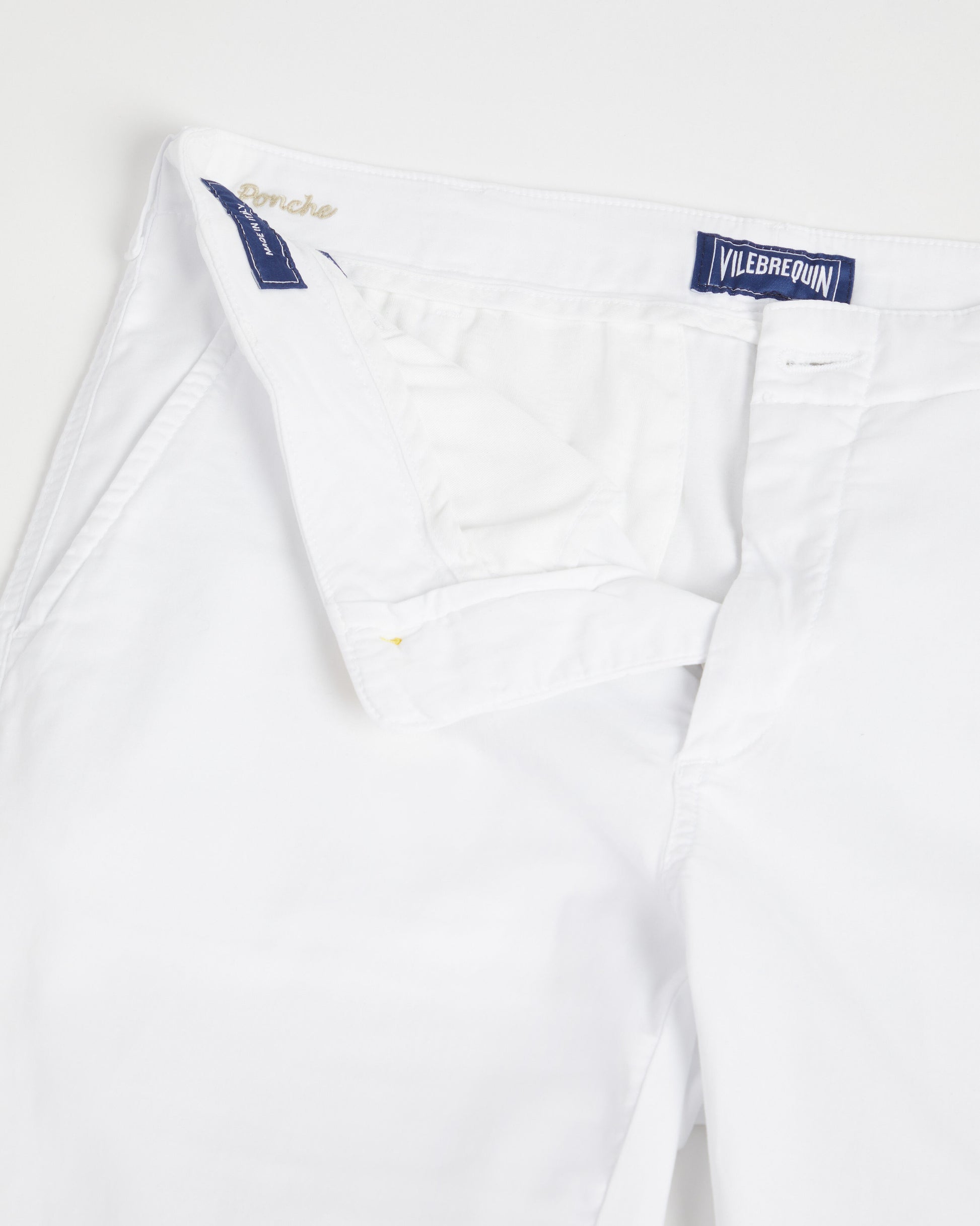 Vilebrequin Men Tencel Bermuda Shorts Solid - White Shorts
