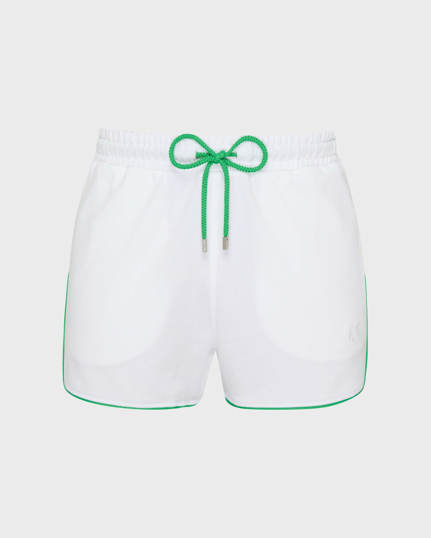 Vilebrequin Men Organic Cotton Bermuda Shorts Vbq Line - White