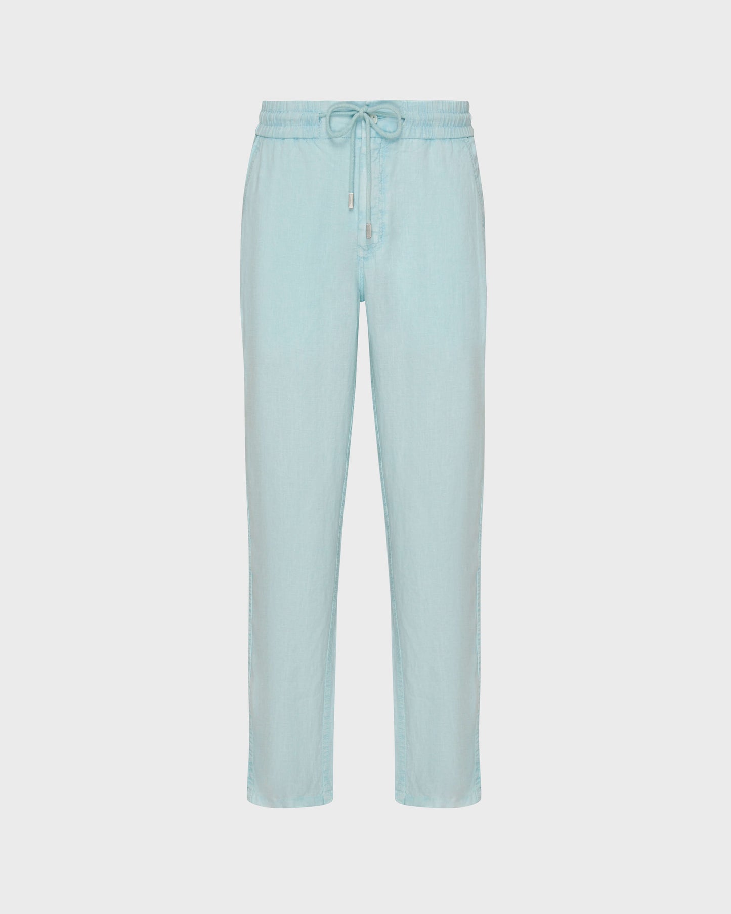 Vilebrequin Men Linen Pants Regular Fit Solid - Blue Pacific