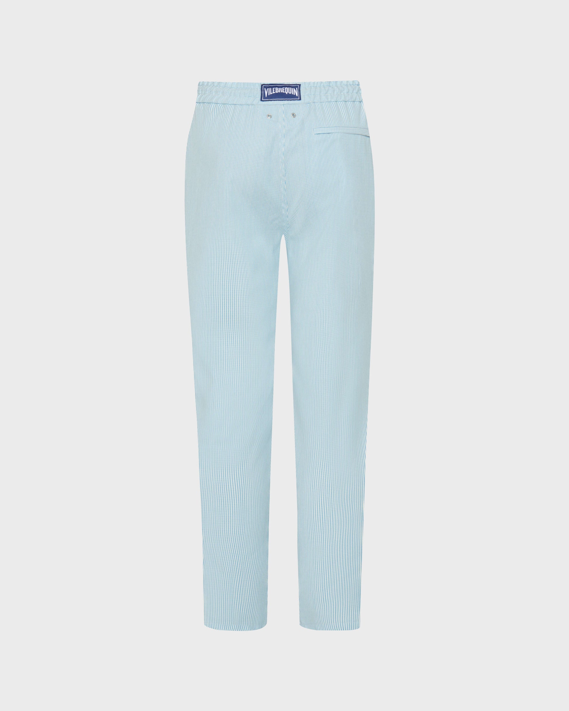 Vilebrequin Men Wool Regular Pants Micro Rayures Tailoring - Blue topaz