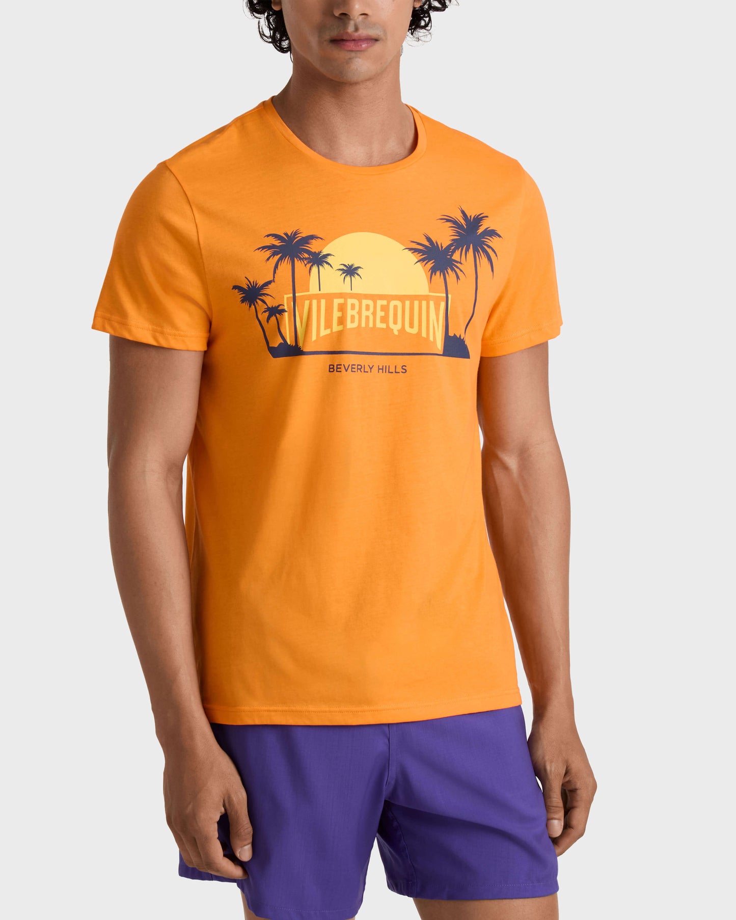 Vilebrequin Men Organic Cotton T-shirt City - Orange Vitamin