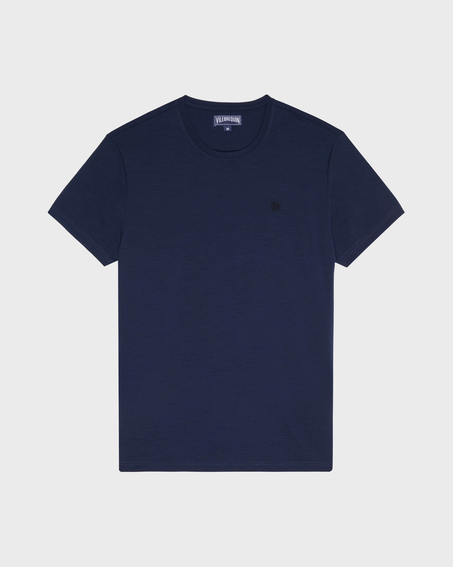 Vilebrequin Men Wool T-shirt Solid - Blue Navy