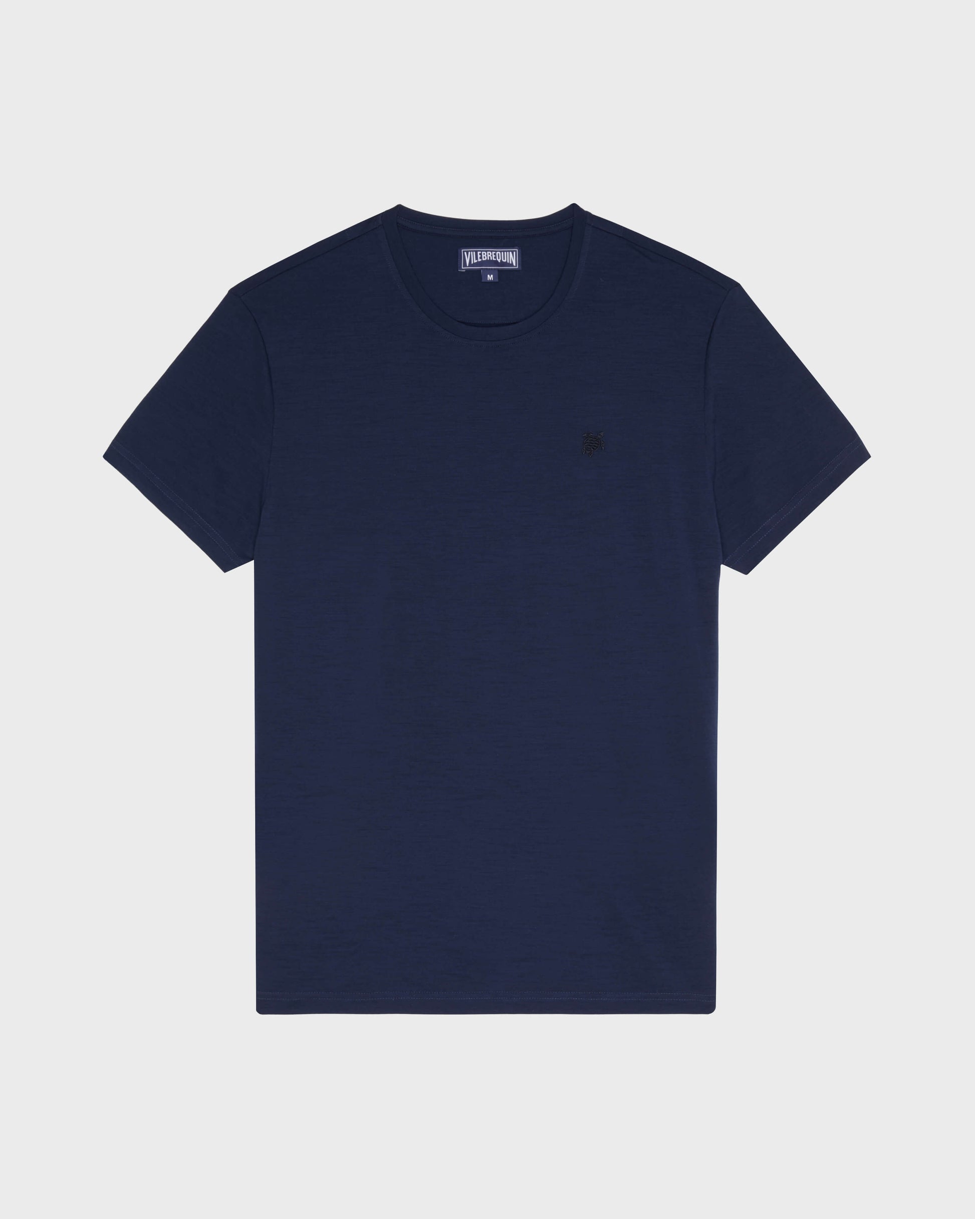 Vilebrequin Men Wool T-shirt Solid - Blue Navy