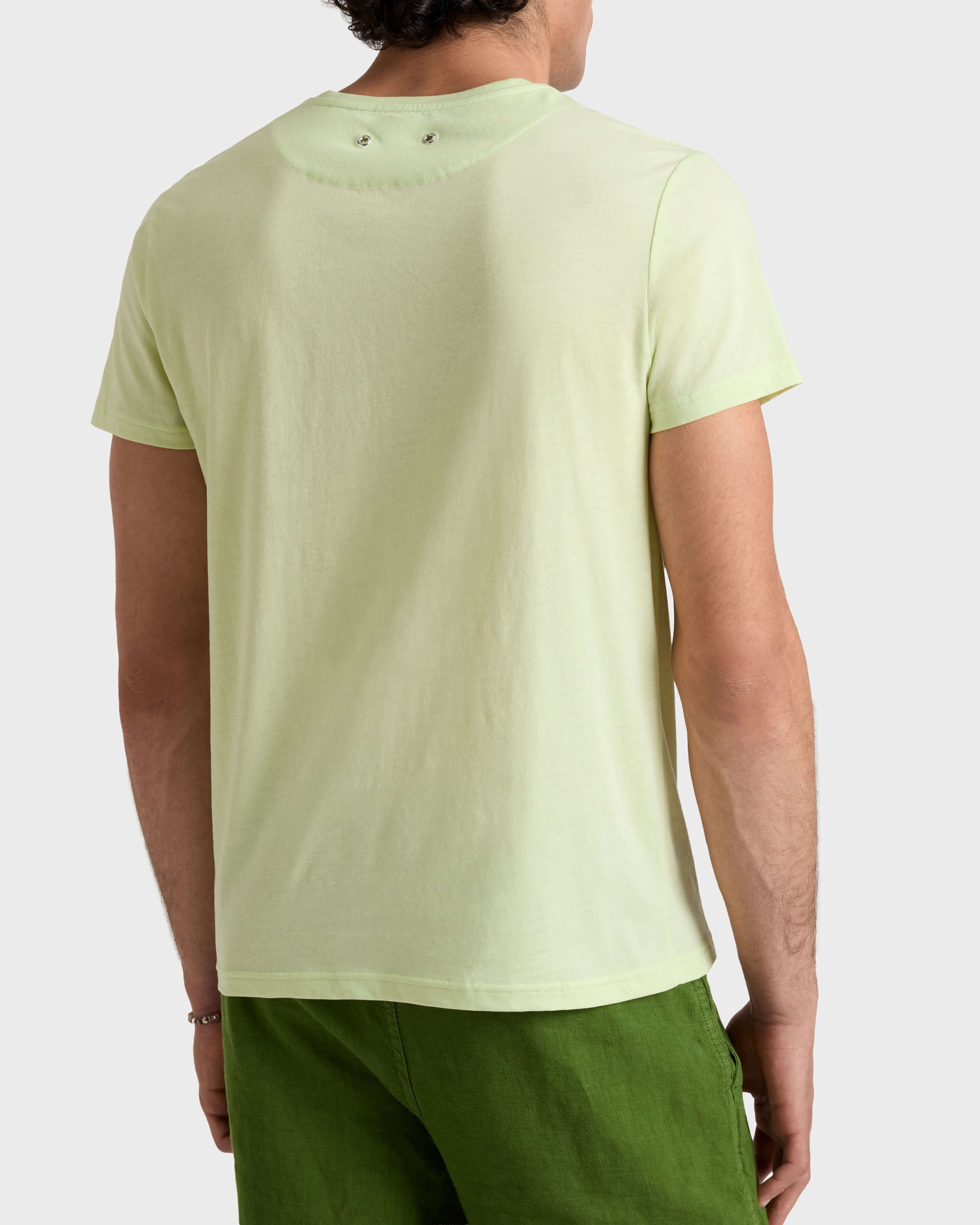 Vilebrequin Men Organic Cotton T-shirt City - Green Macaroon