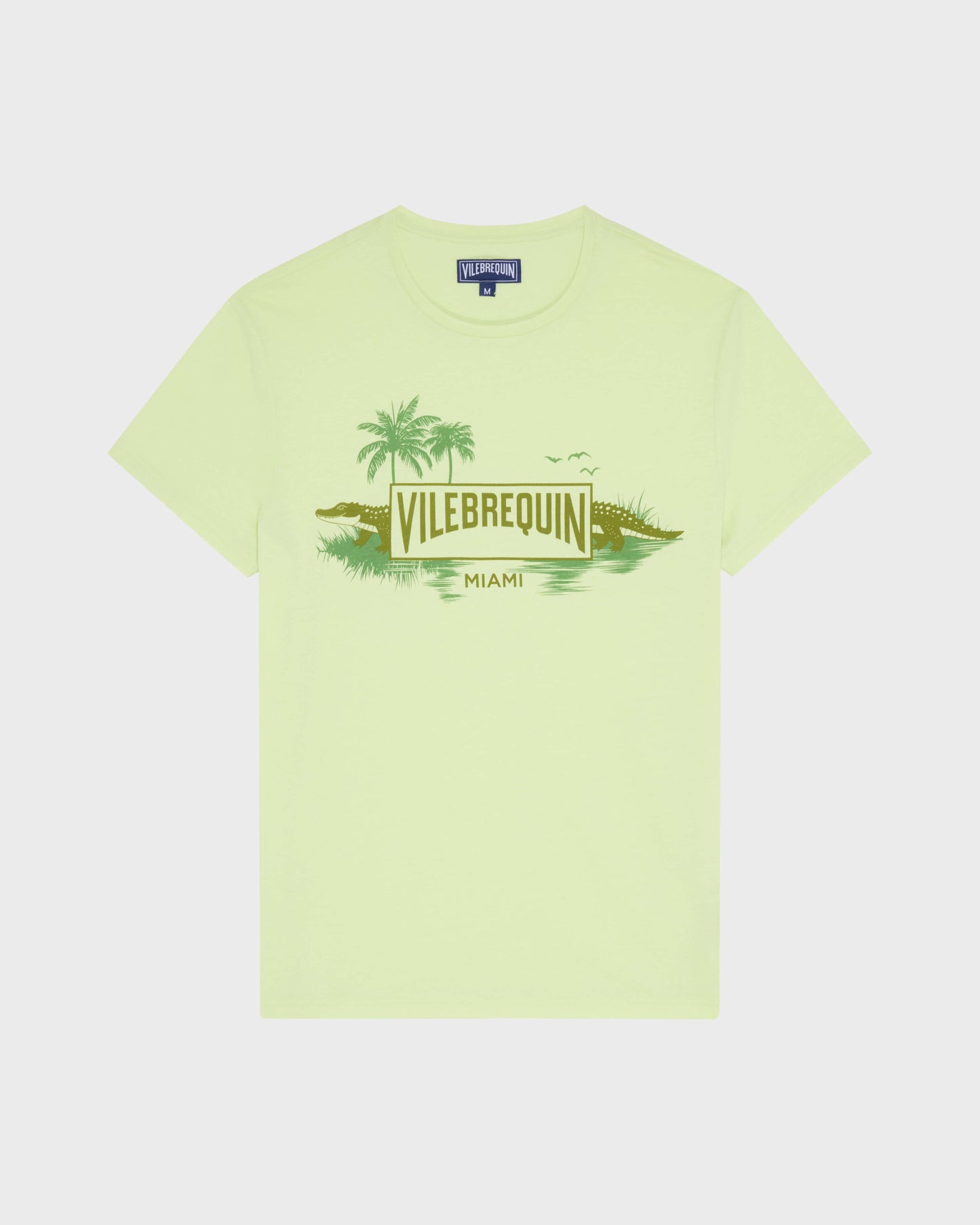 Vilebrequin Men Organic Cotton T-shirt City - Green Macaroon