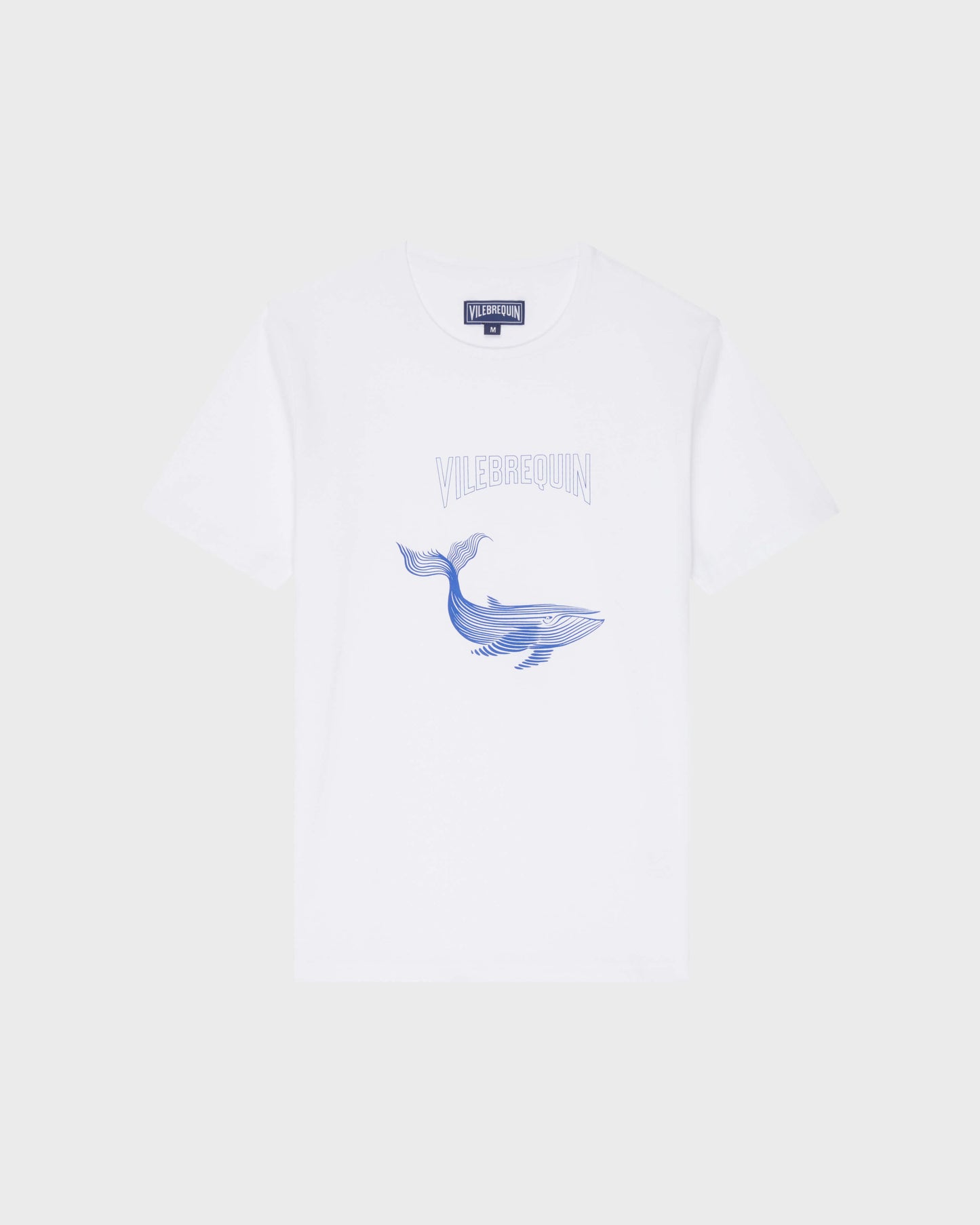Vilebrequin Men Organic Cotton T-shirt Whales - White
