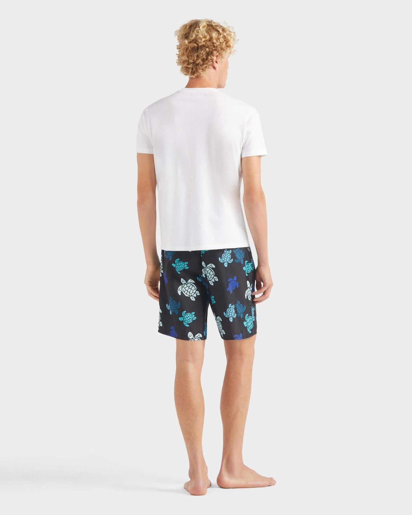 Vilebrequin Men Organic Cotton T-shirt Big Turtle Embroidery - White