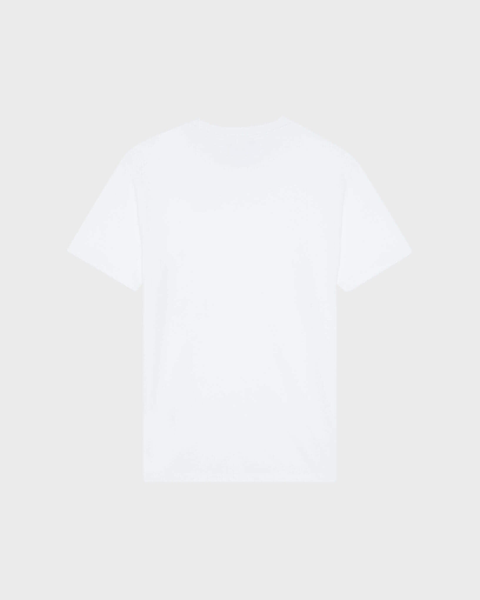 Vilebrequin Men Organic Cotton T-shirt Big Turtle Embroidery - White
