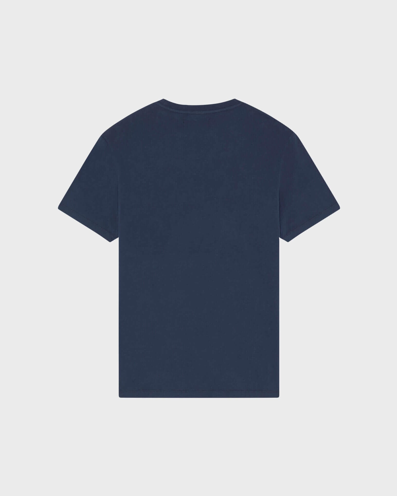 Vilebrequin Men Organic Cotton T-shirt Big Turtle Embroidery - Blue Navy