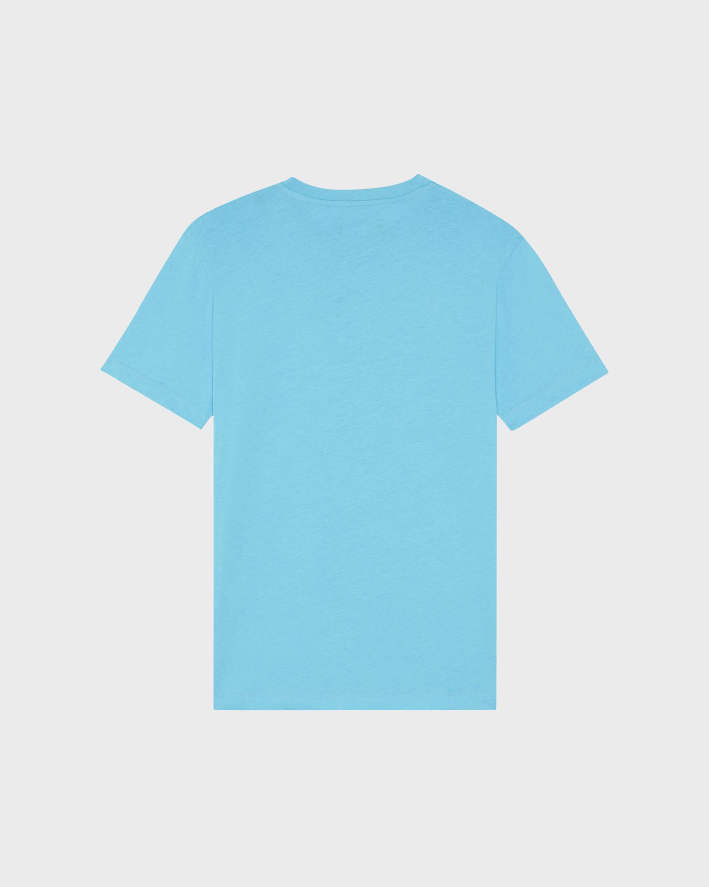 Vilebrequin Men Cotton T-shirt Contrasted Placed Gomy Logo - Blue topaz