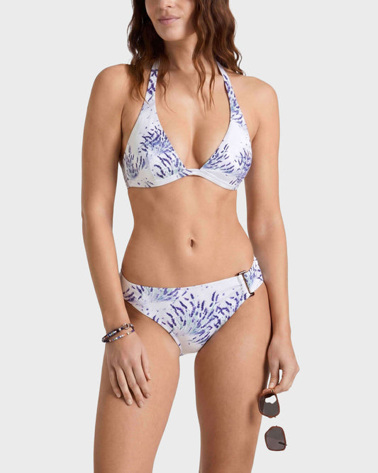 Vilebrequin Women Mid Rise Bikini Bottom Lavender - White