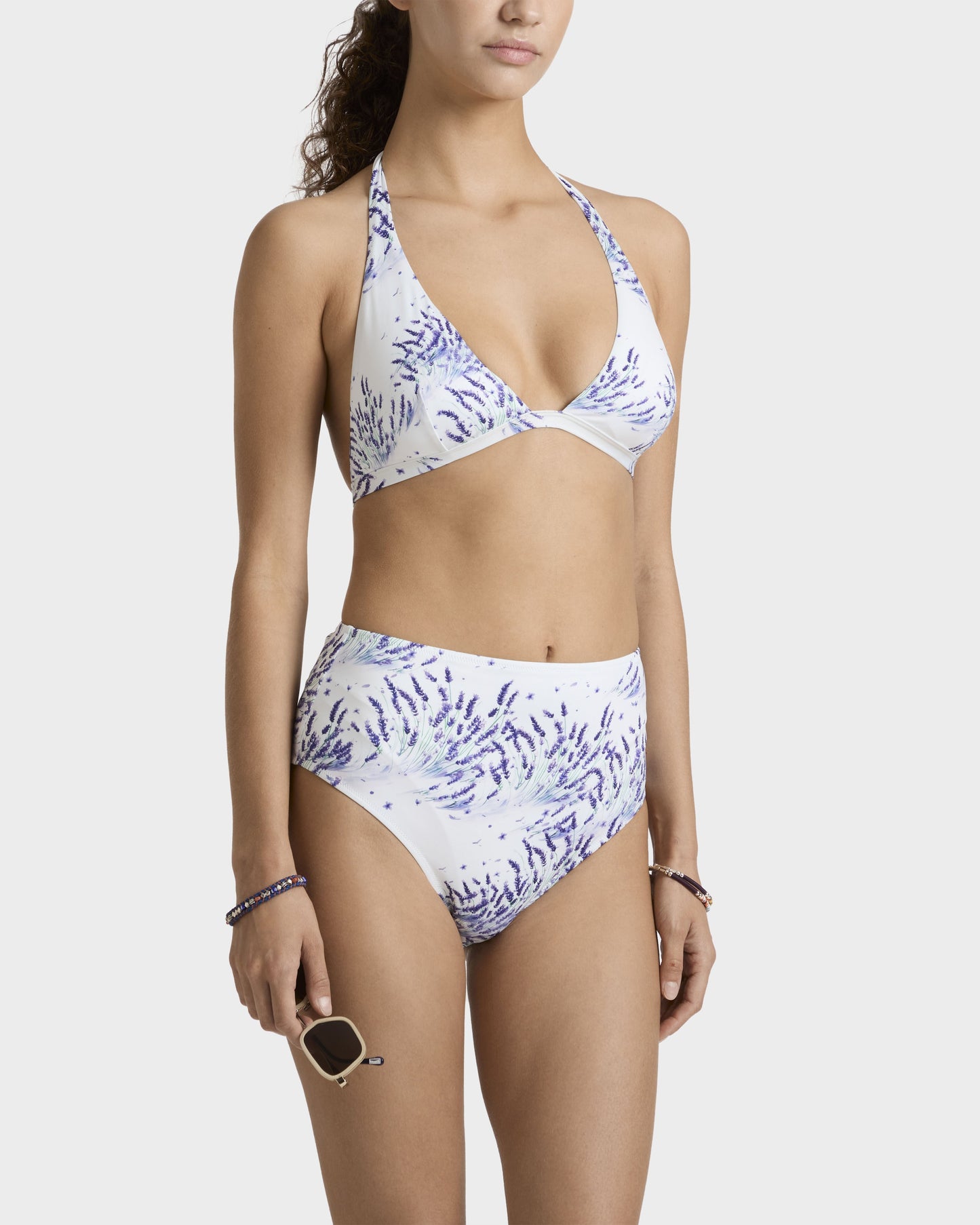 Vilebrequin Women High-waisted Bikini Bottom Lavender - White
