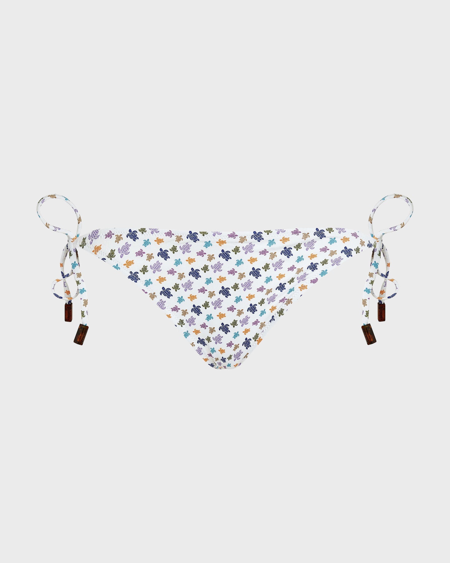 Vilebrequin Women Side Tie Bikini Bottom Micro Ronde des Tortues - White